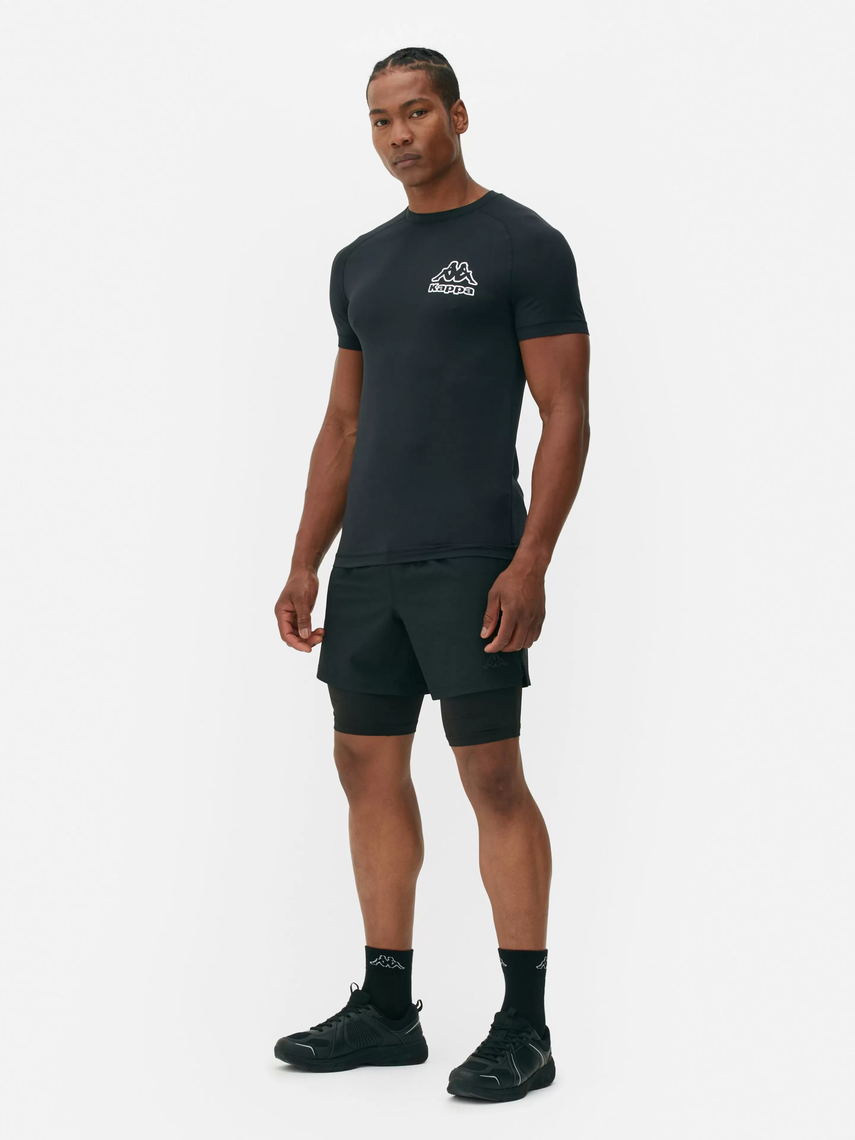 Roupa De Desporto | Tops E T-Shirts*Primark Pack 2 T-shirts Desporto Kappa X Preto