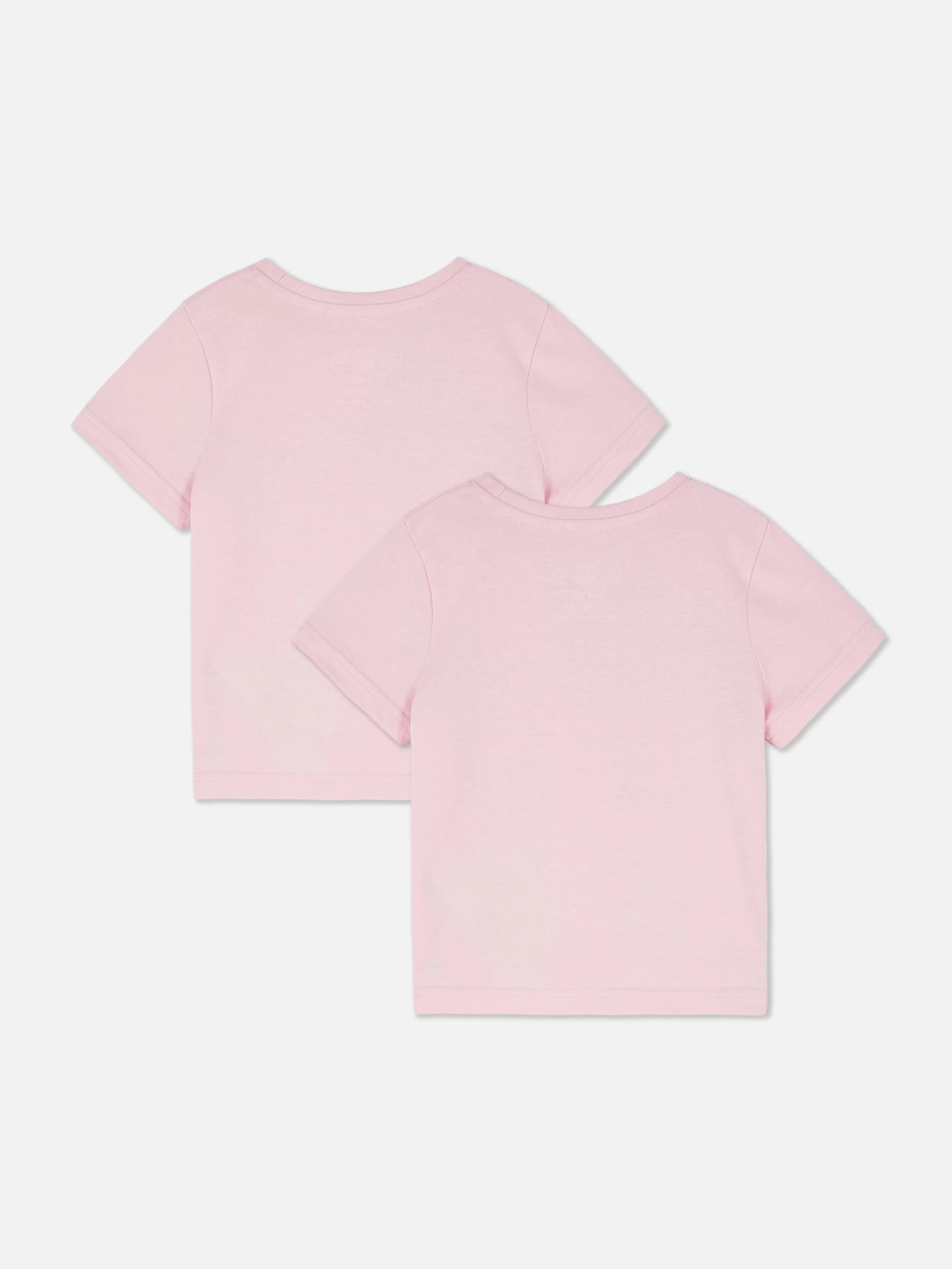 Tops E T-Shirts*Primark Pack 2 T-shirts Escolares Manga Curta Cor-de-rosa