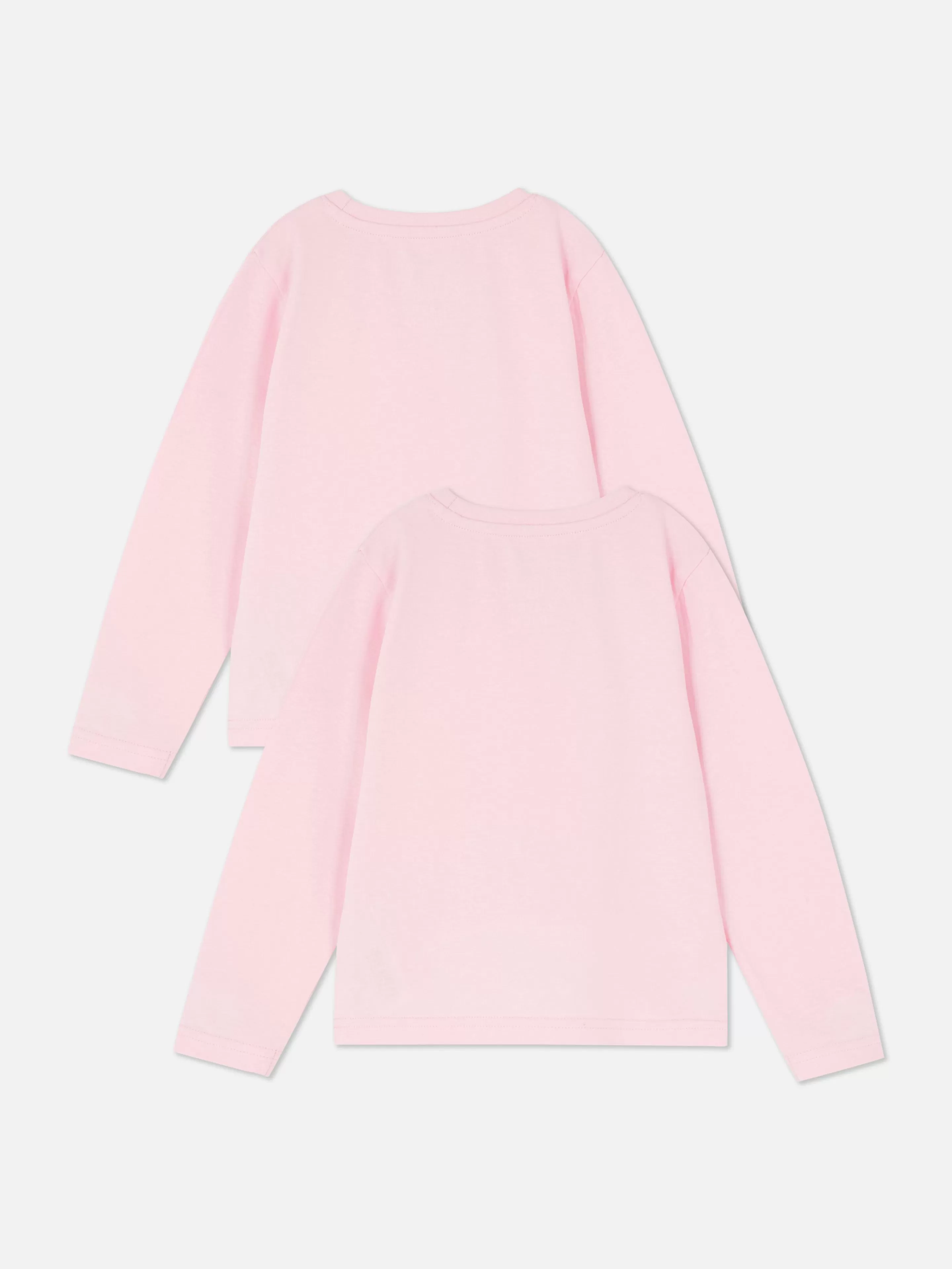 Tops E T-Shirts*Primark Pack 2 T-shirts Manga Comprida Cor-de-rosa