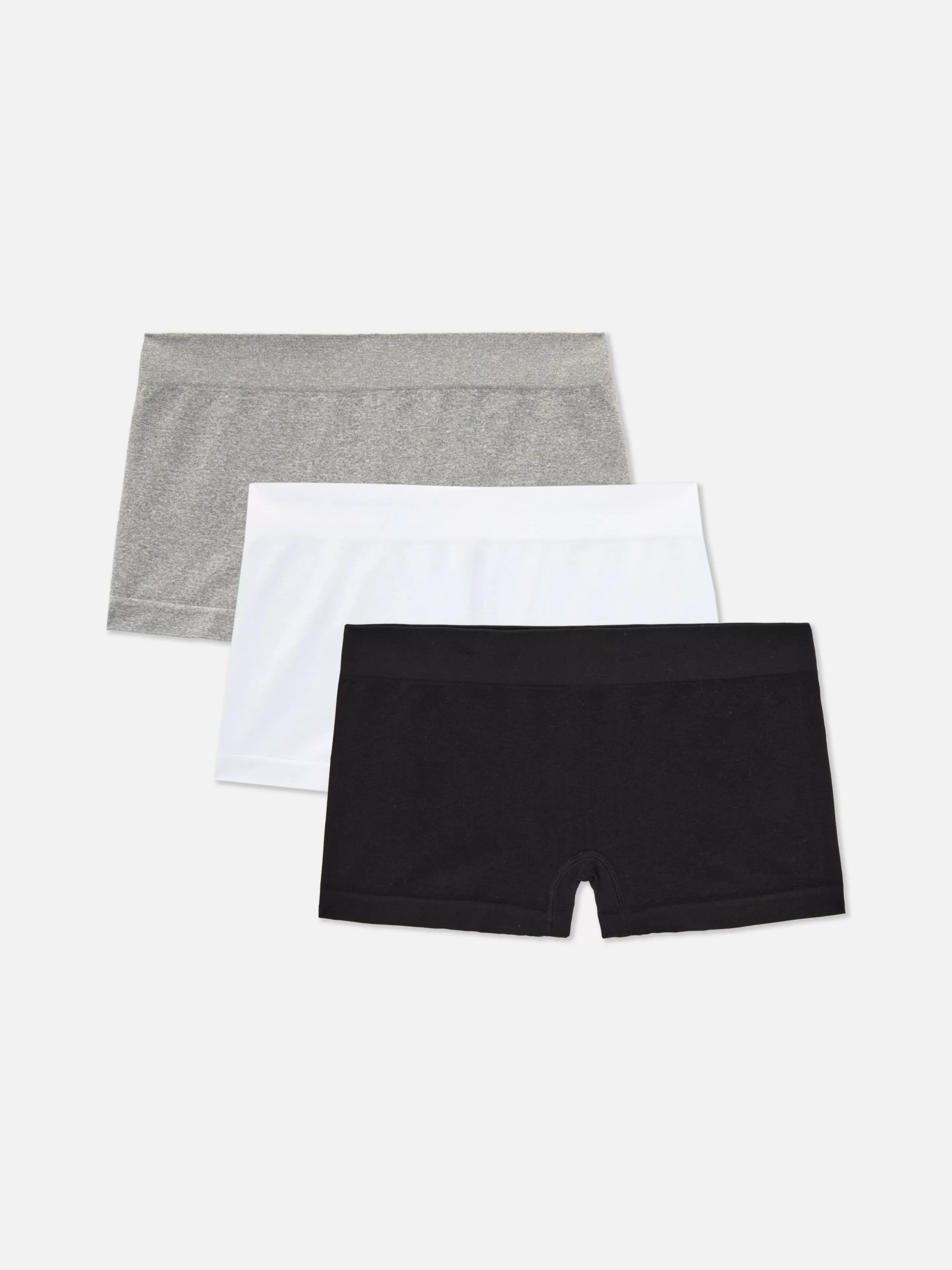 Cuecas*Primark Pack 3 Boxers Boyshort S/ Costuras Preto