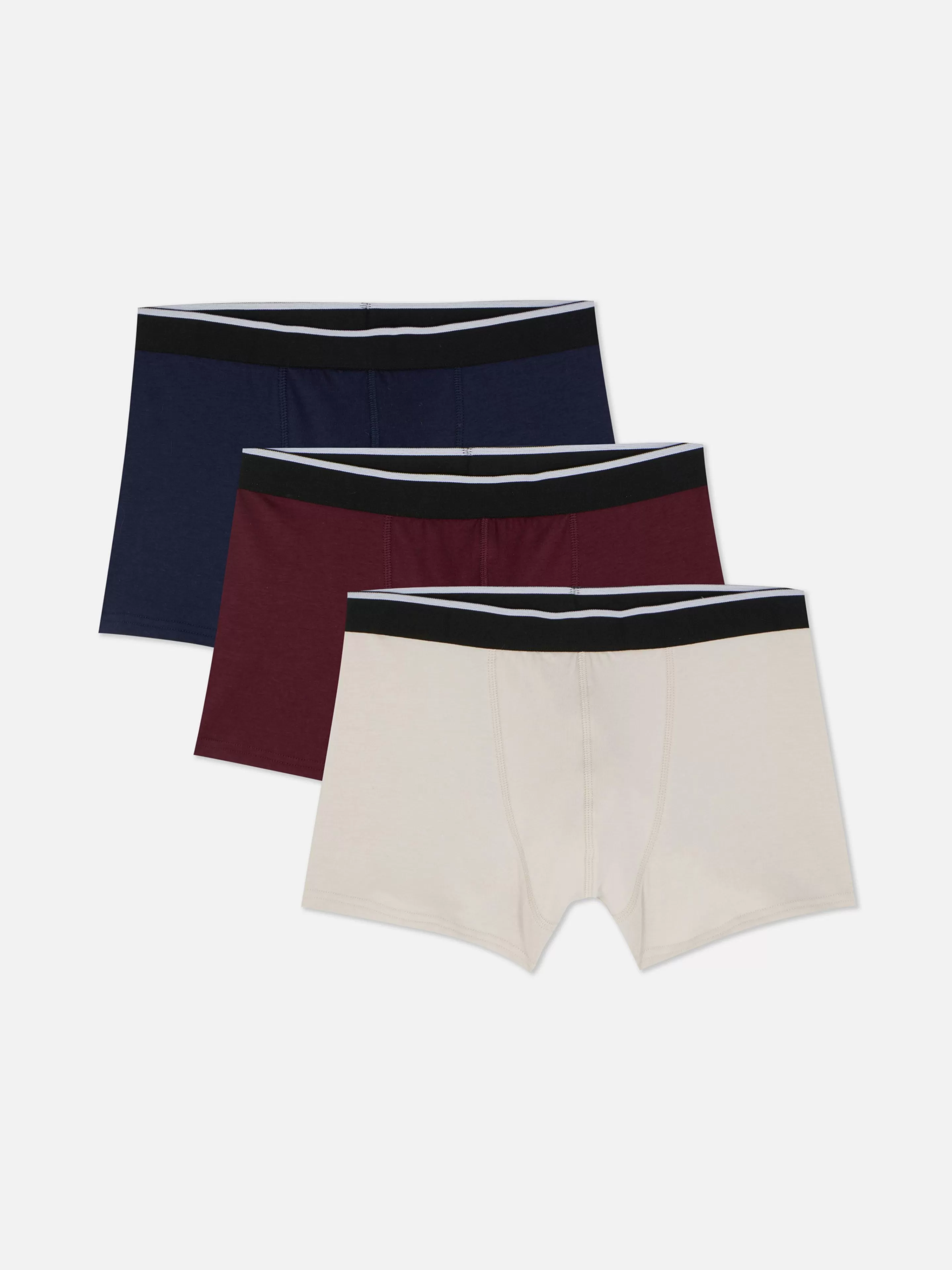 Roupa Interior*Primark Pack 3 Boxers Básicos Cor de vinho