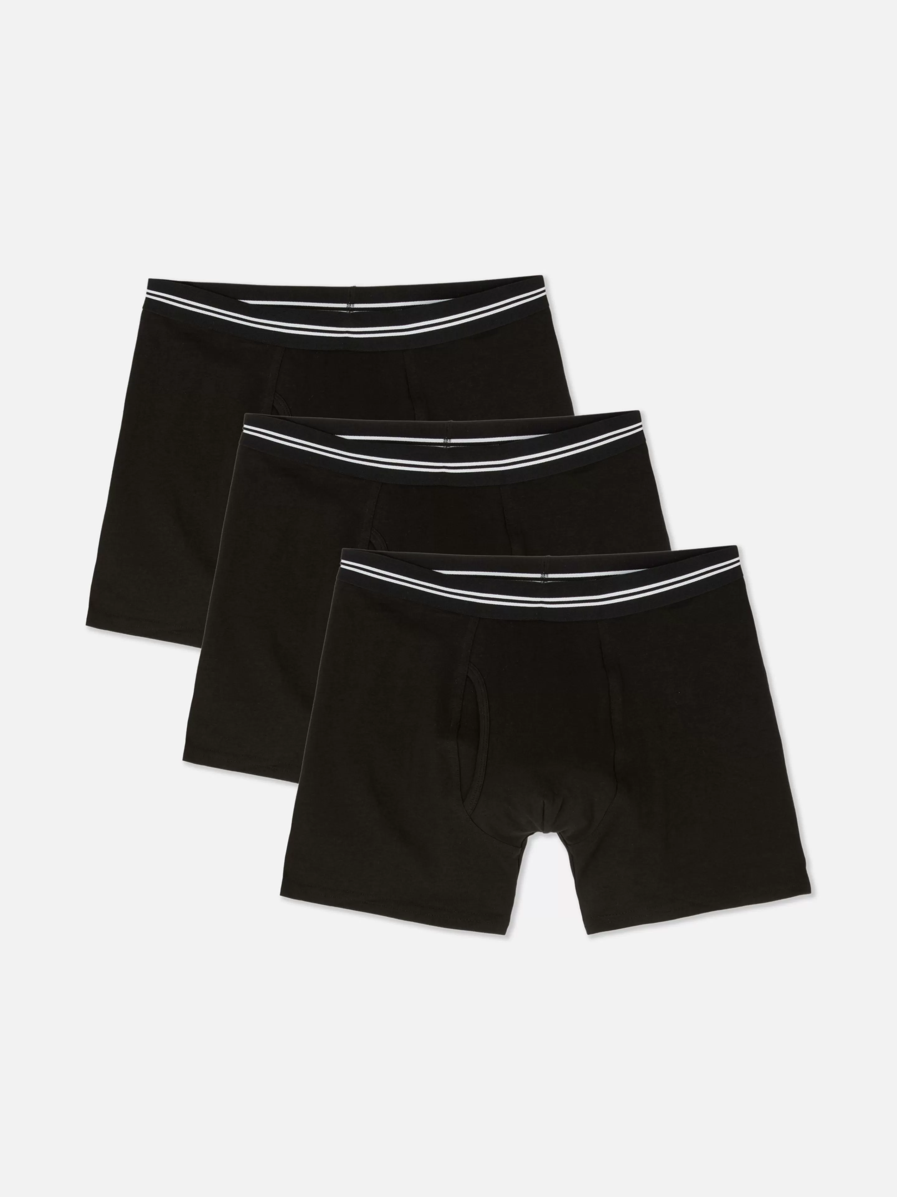 Roupa Interior*Primark Pack 3 Boxers Cós Riscas Preto