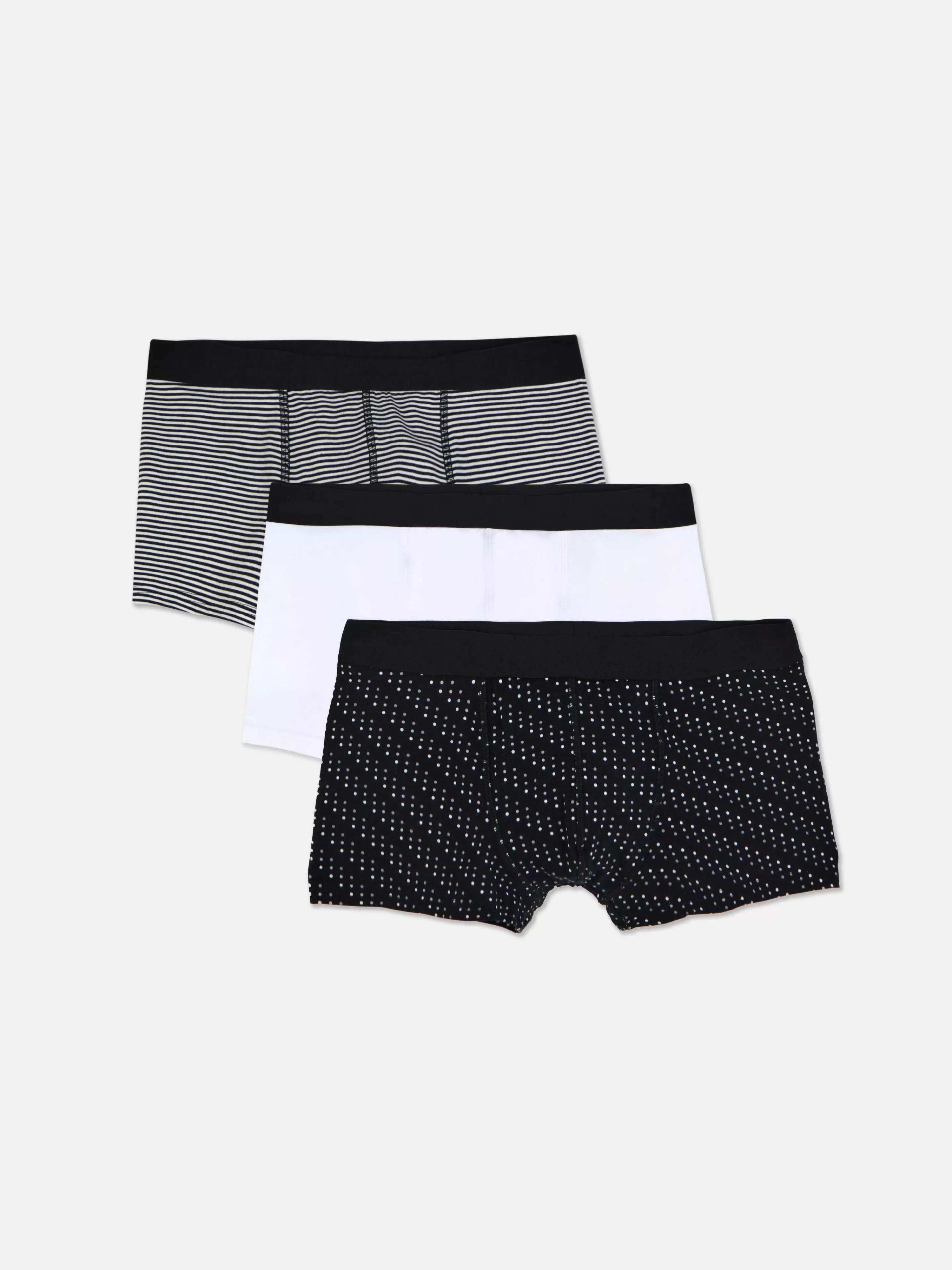 Roupa Interior*Primark Pack 3 Boxers Desenhos Sortidos Preto