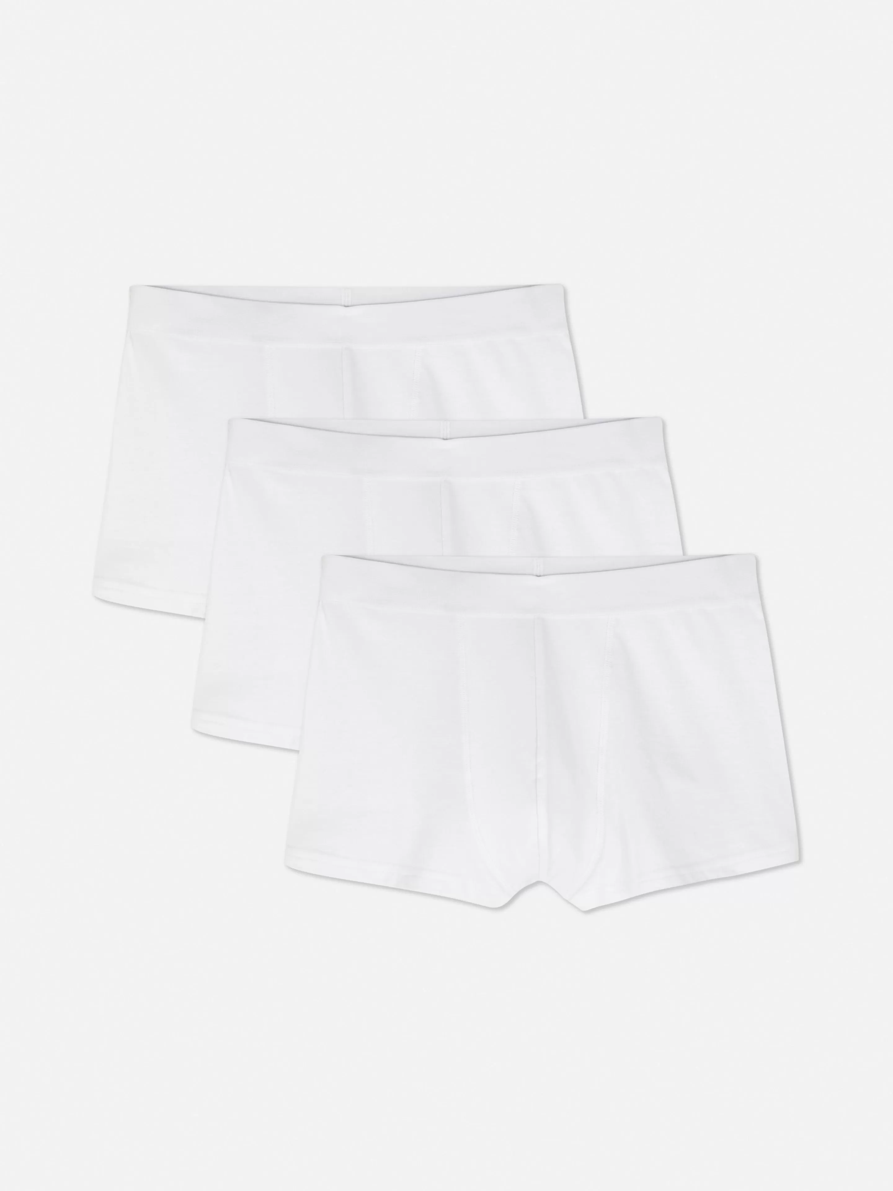 Roupa Interior*Primark Pack 3 Boxers Mistura Algodão Branco