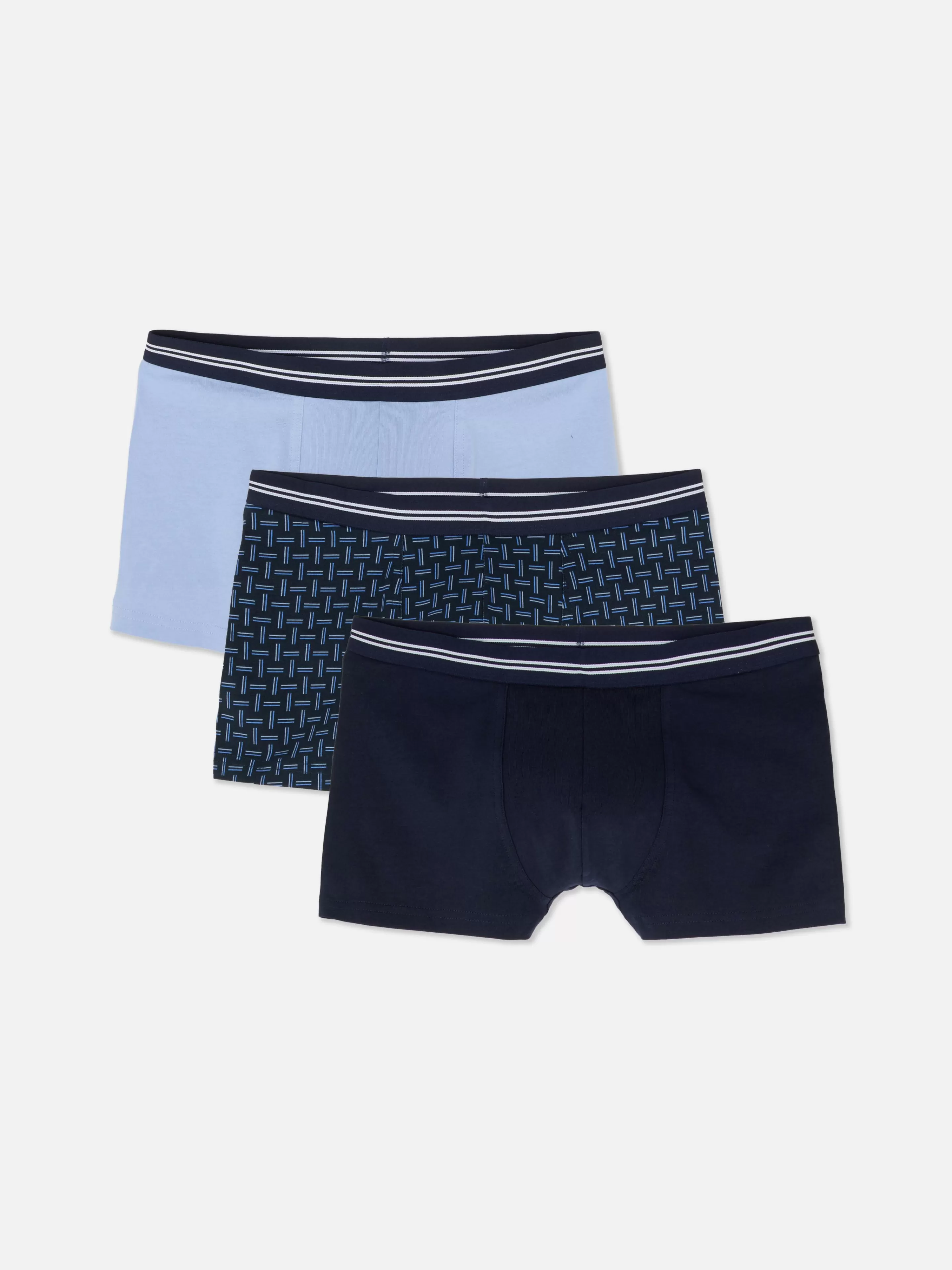 Roupa Interior*Primark Pack 3 Boxers Sortidos Azul-marinho