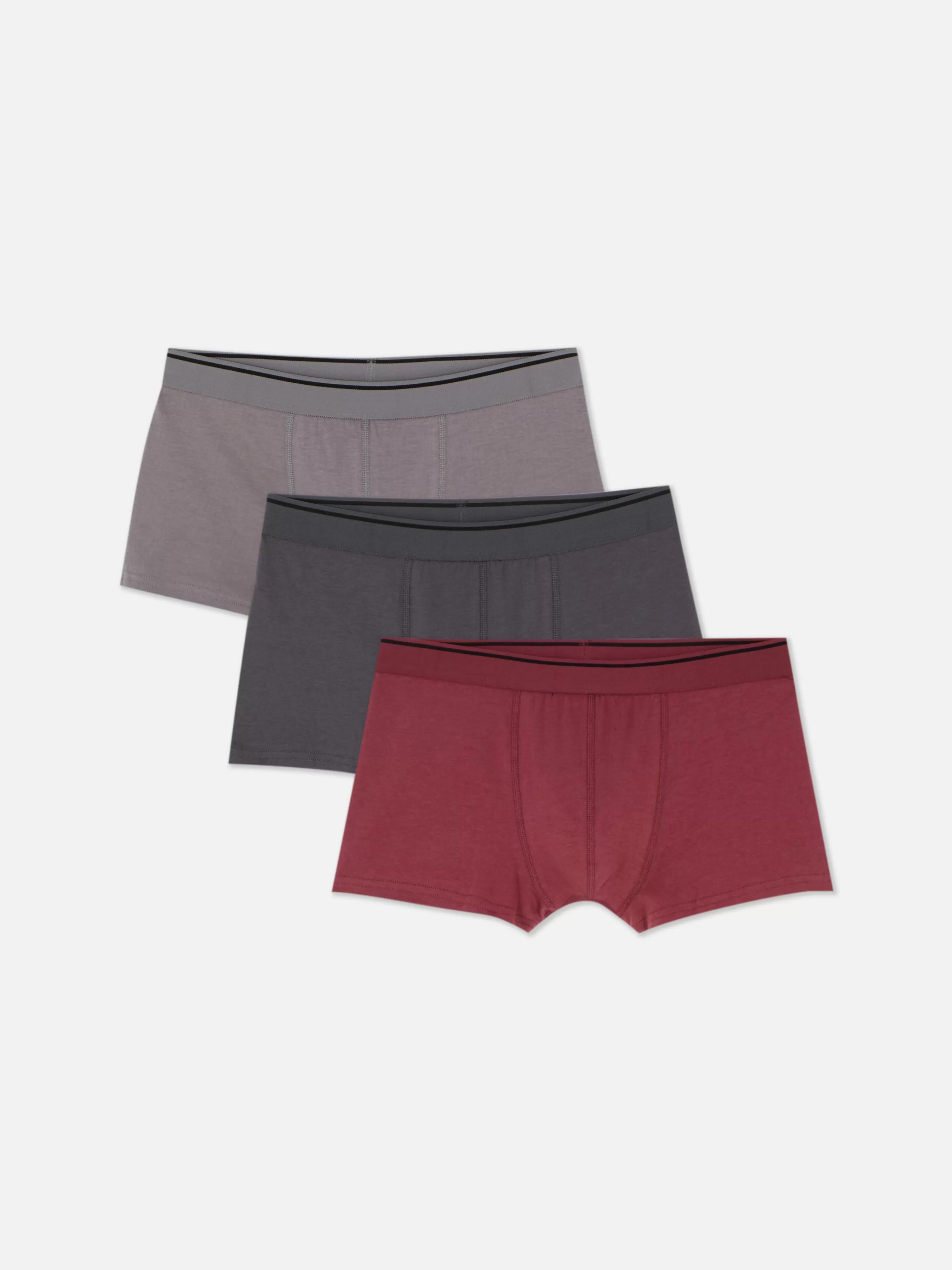 Roupa Interior*Primark Pack 3 Boxers Sortidos Cor de vinho