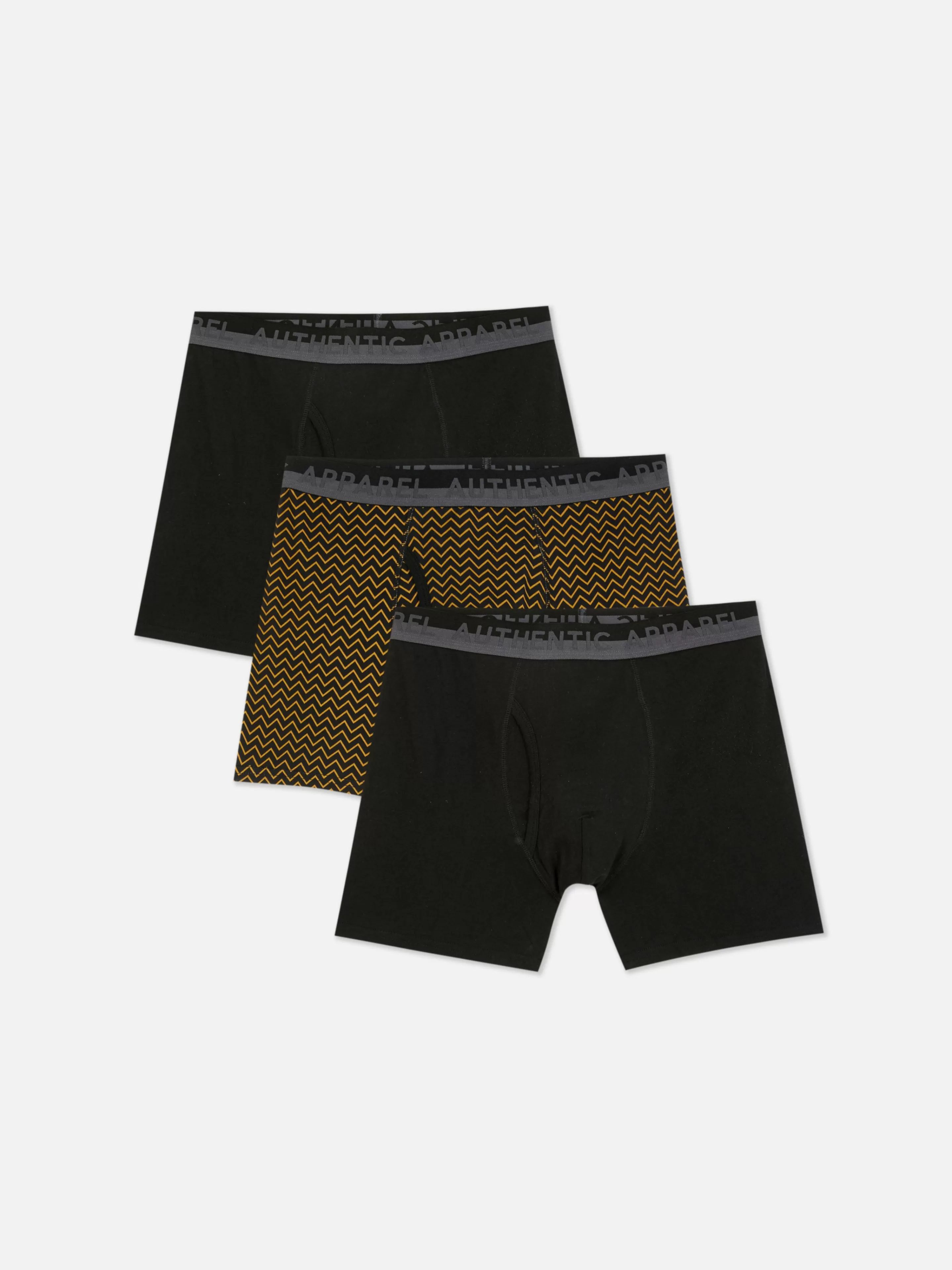 Roupa Interior*Primark Pack 3 Boxers Sortidos Moda Dourado