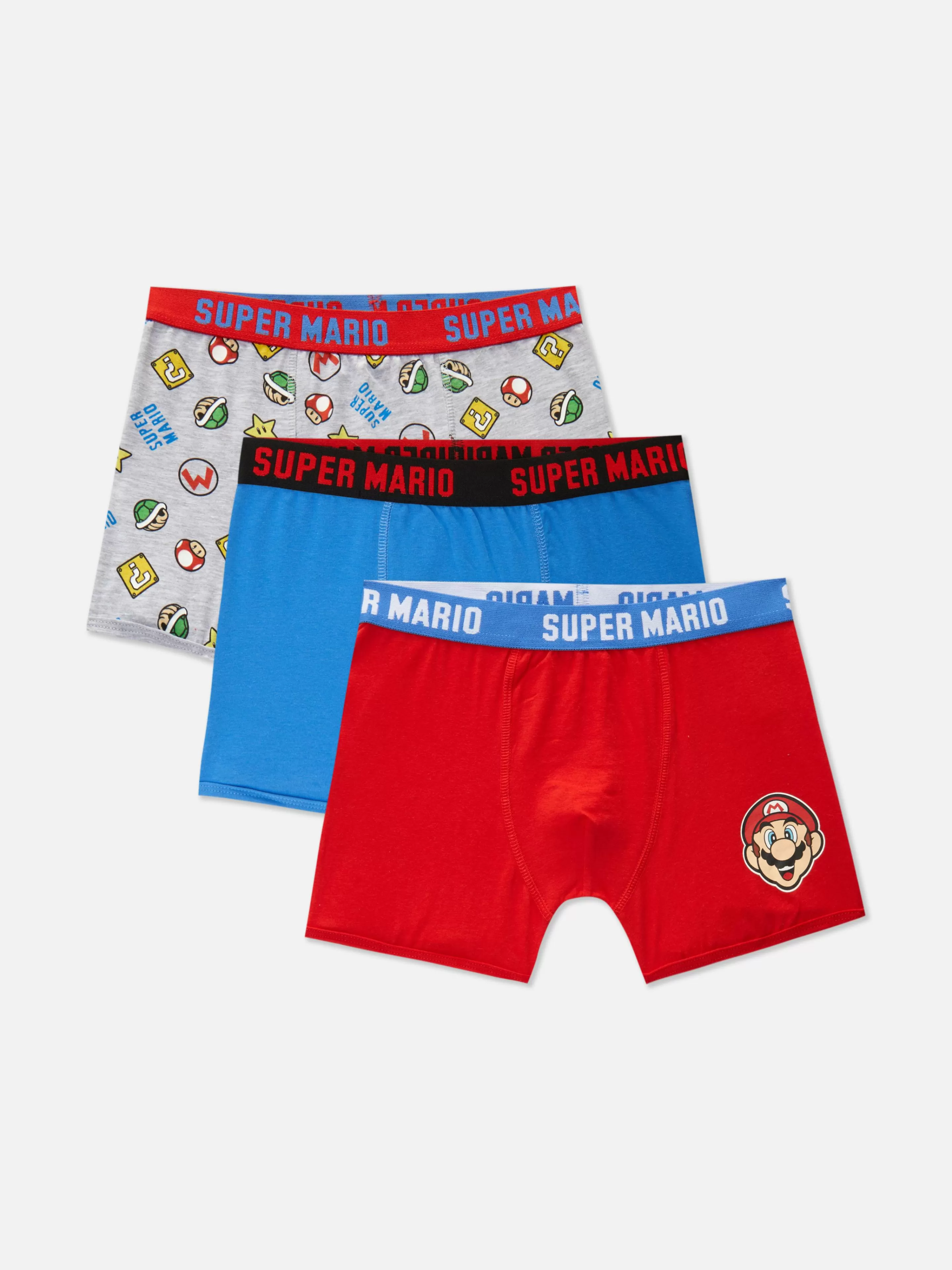 Roupa Interior*Primark Pack 3 Boxers Super Mario Multicolor