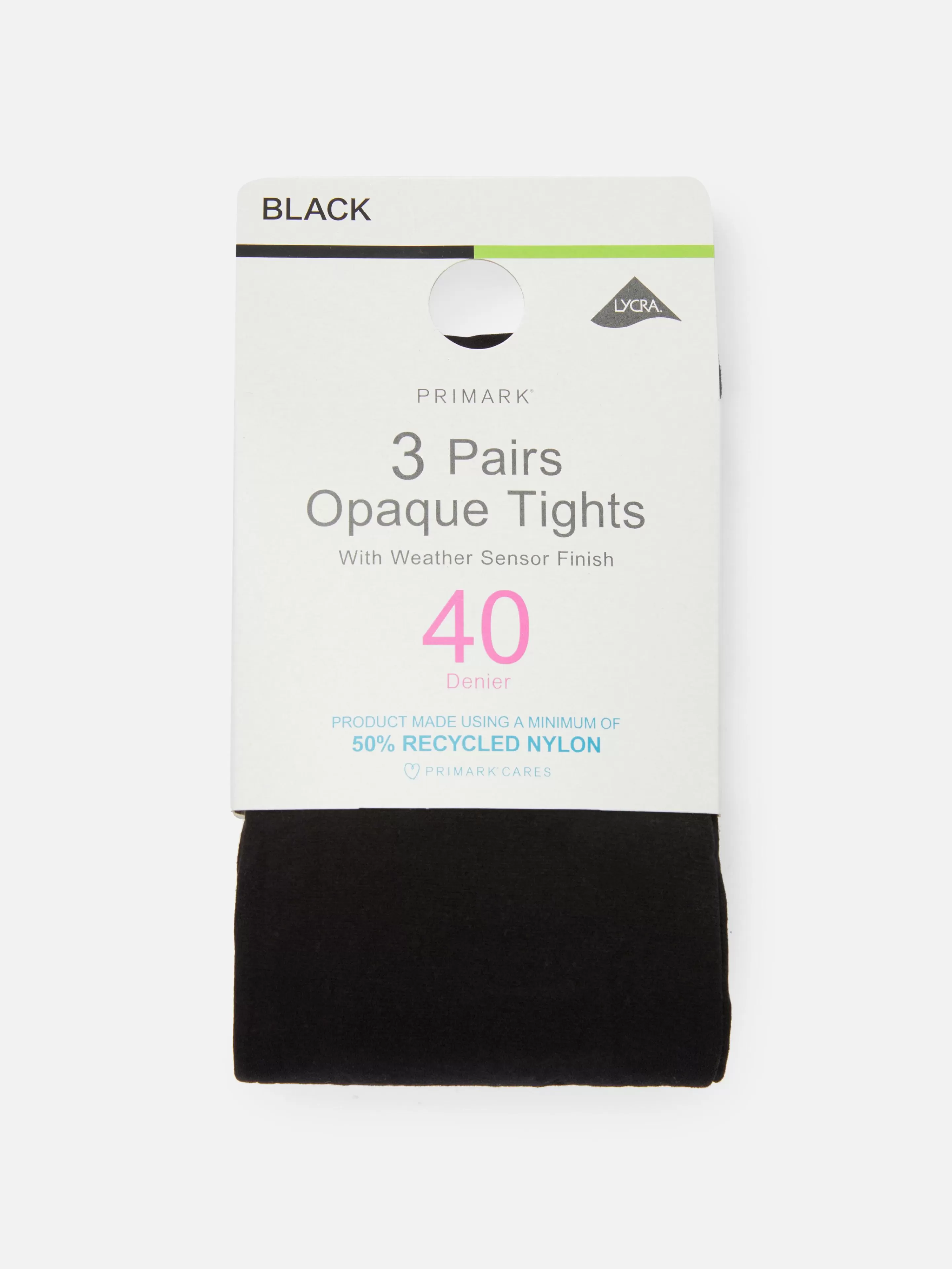 Collants*Primark Pack 3 Collants Opacos Denier 40 Preto