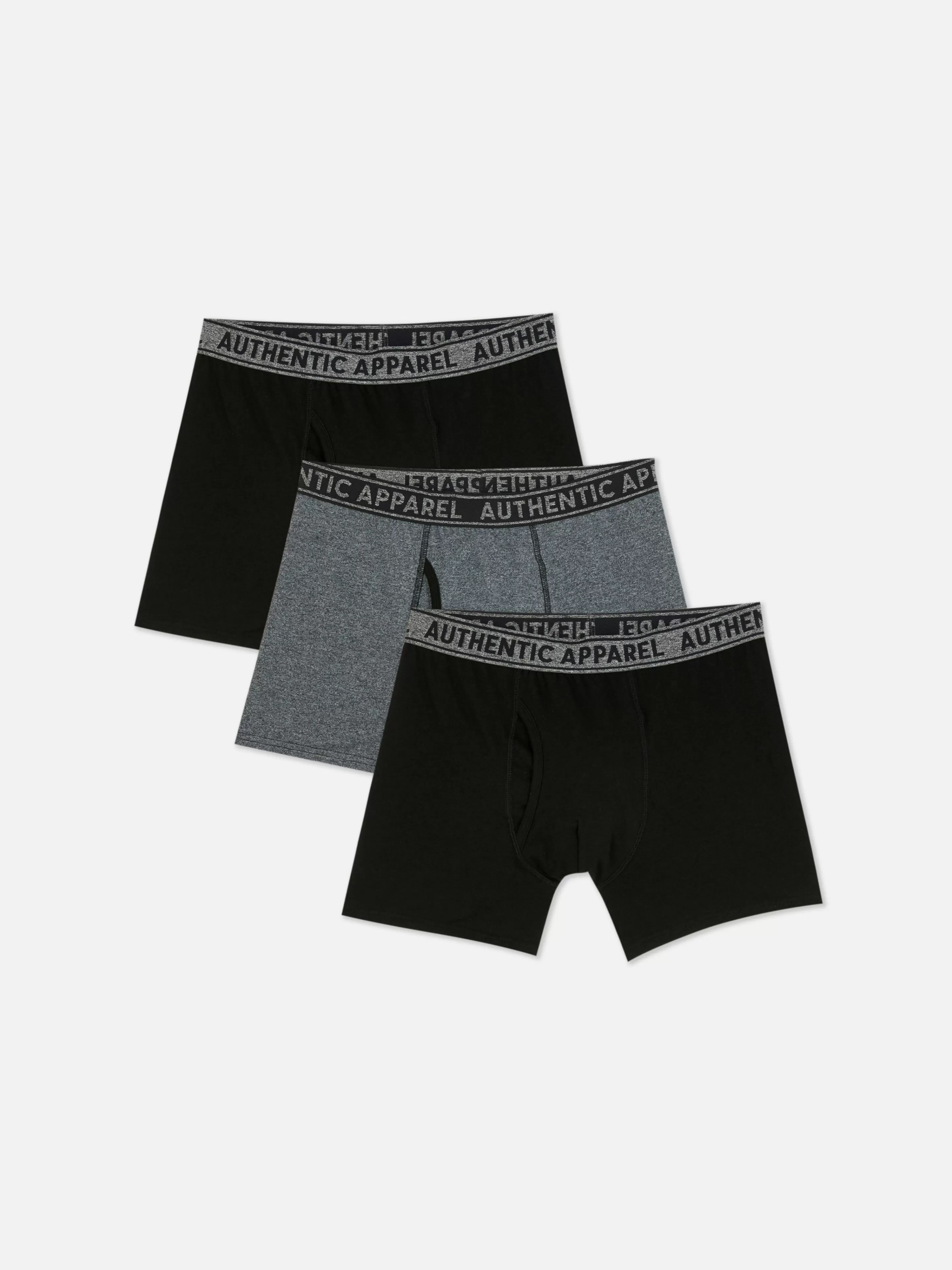 Roupa Interior*Primark Pack 3 Cuecas Boxer Marmoreado Cinzento