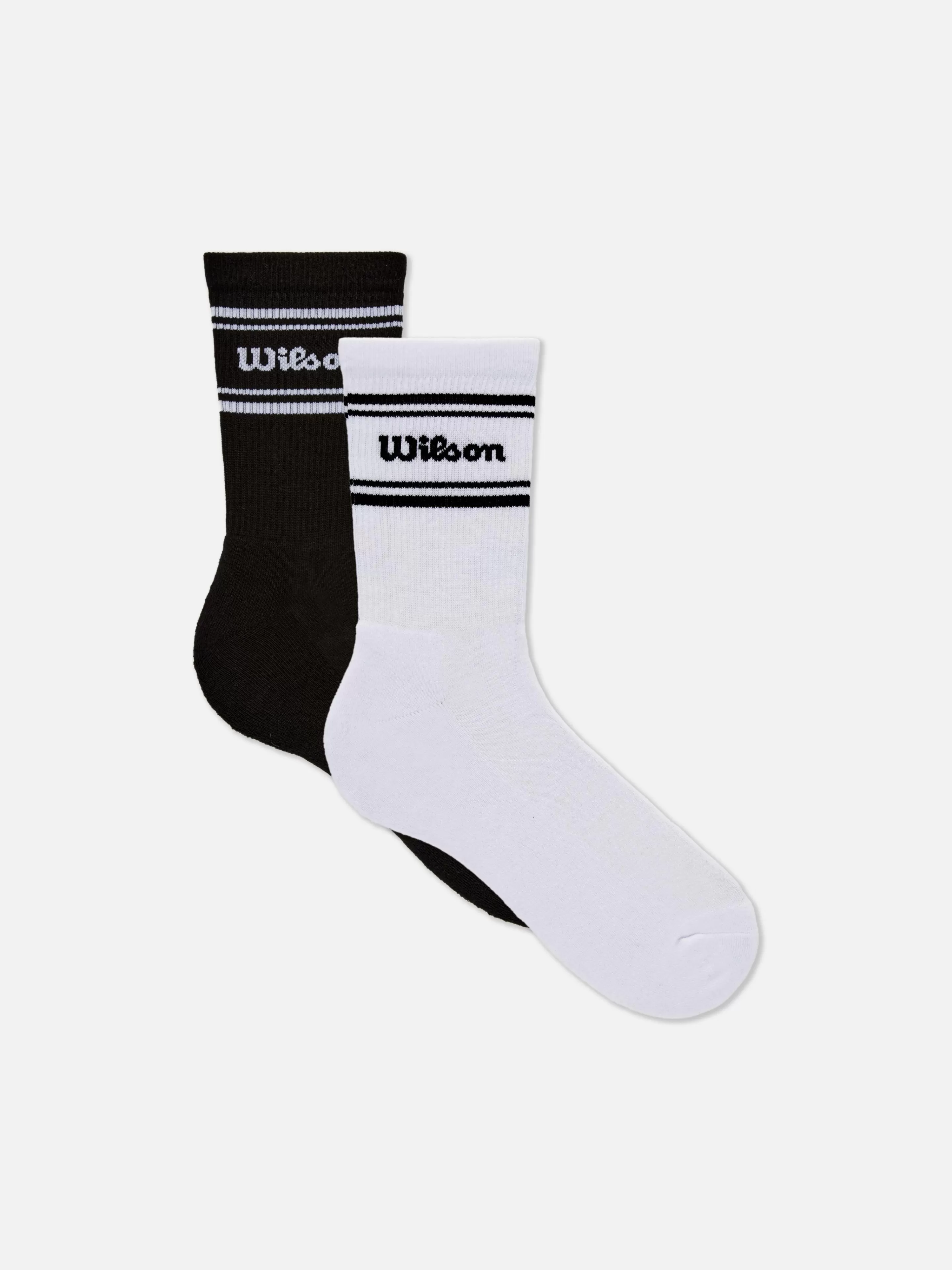 Meias*Primark Pack 3 Pares Meias Cano Médio Wilson Almofadadas Branco