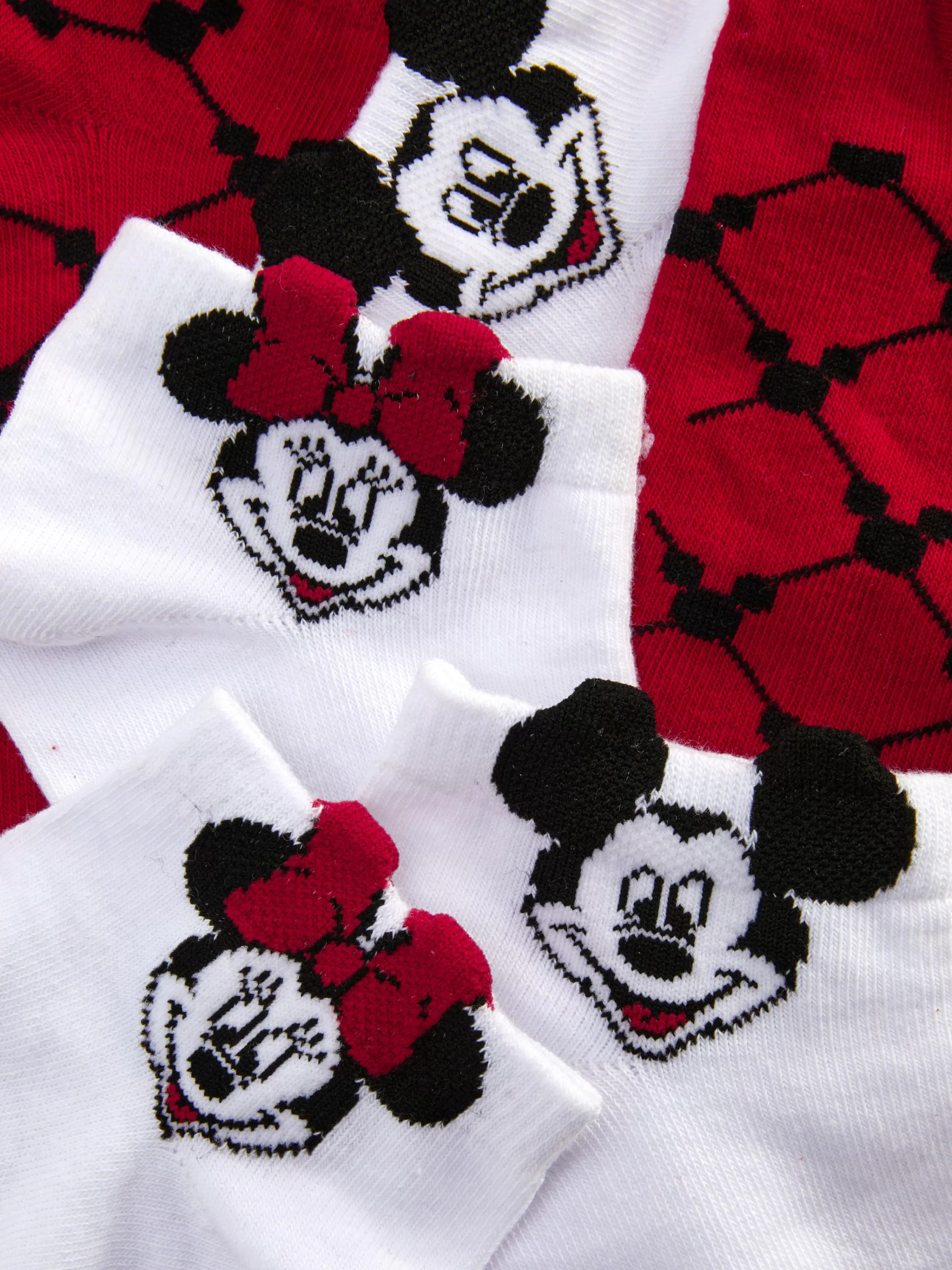 Meias*Primark Pack 3 Pares Meias Desporto Disney Mickey & Minnie Branco