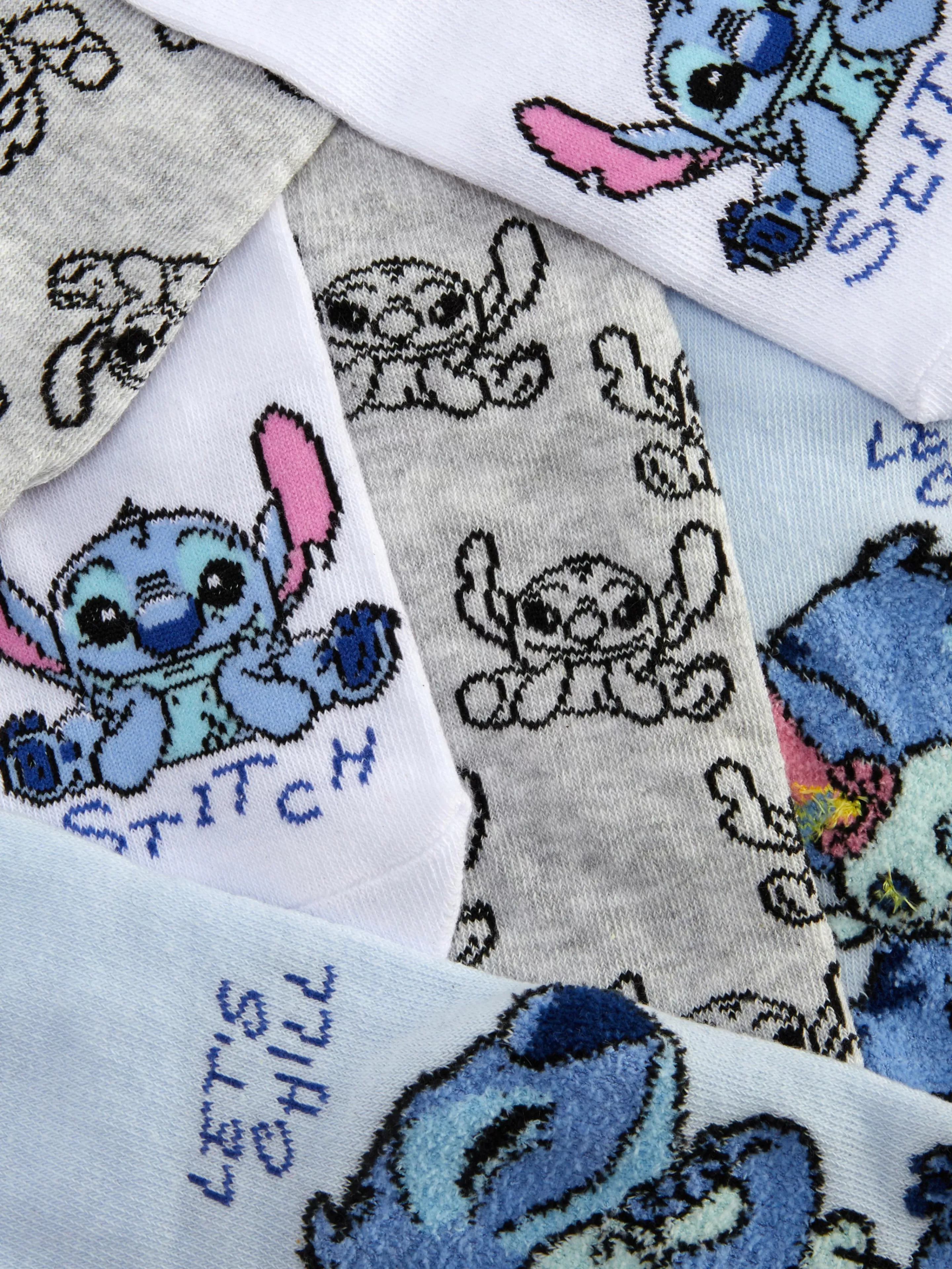 Meias*Primark Pack 3 Pares Meias Desporto Disney Stitch Azul