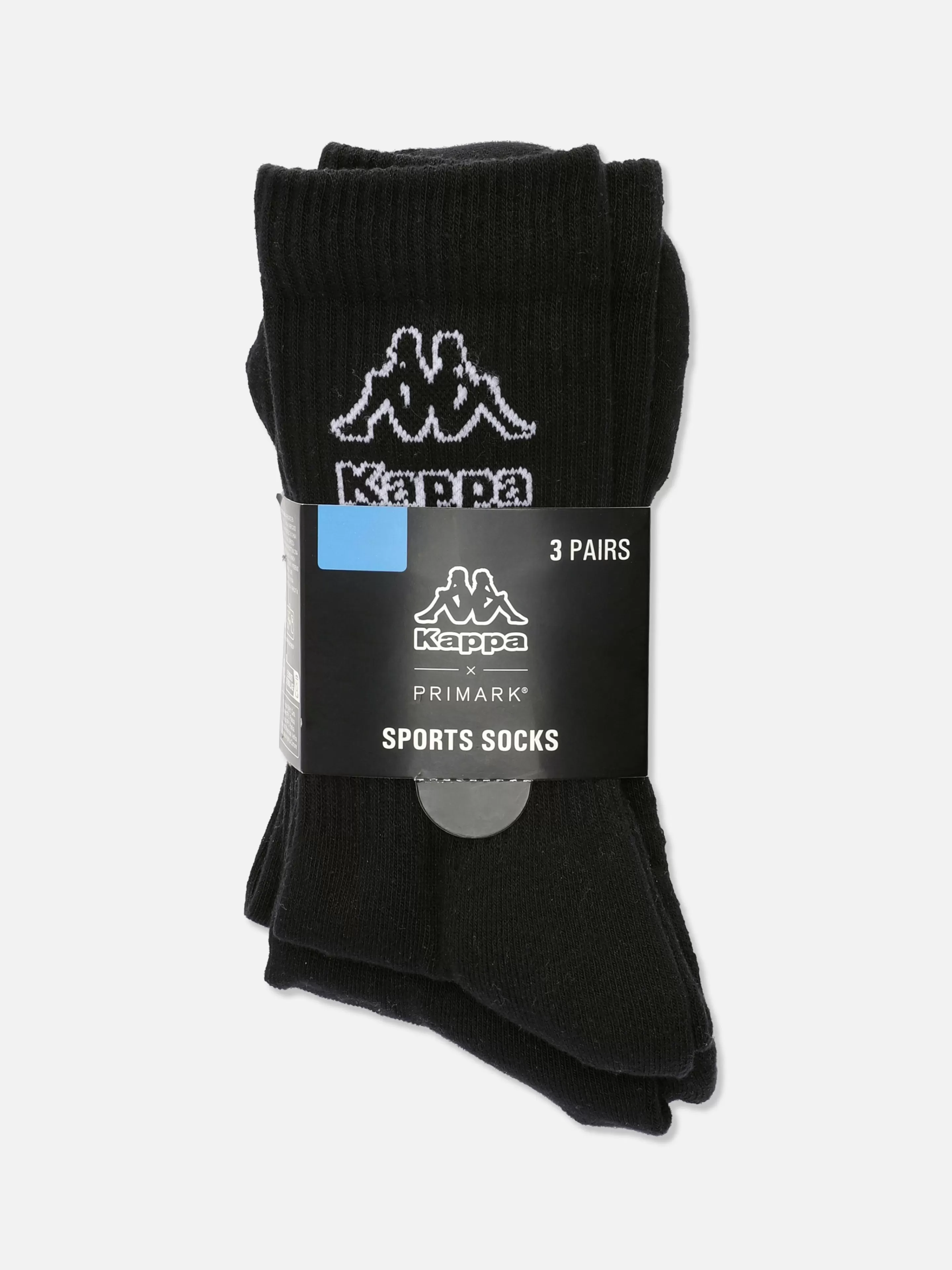 Meias | Roupa De Desporto*Primark Pack 3 Pares Meias Logótipo Kappa X Preto