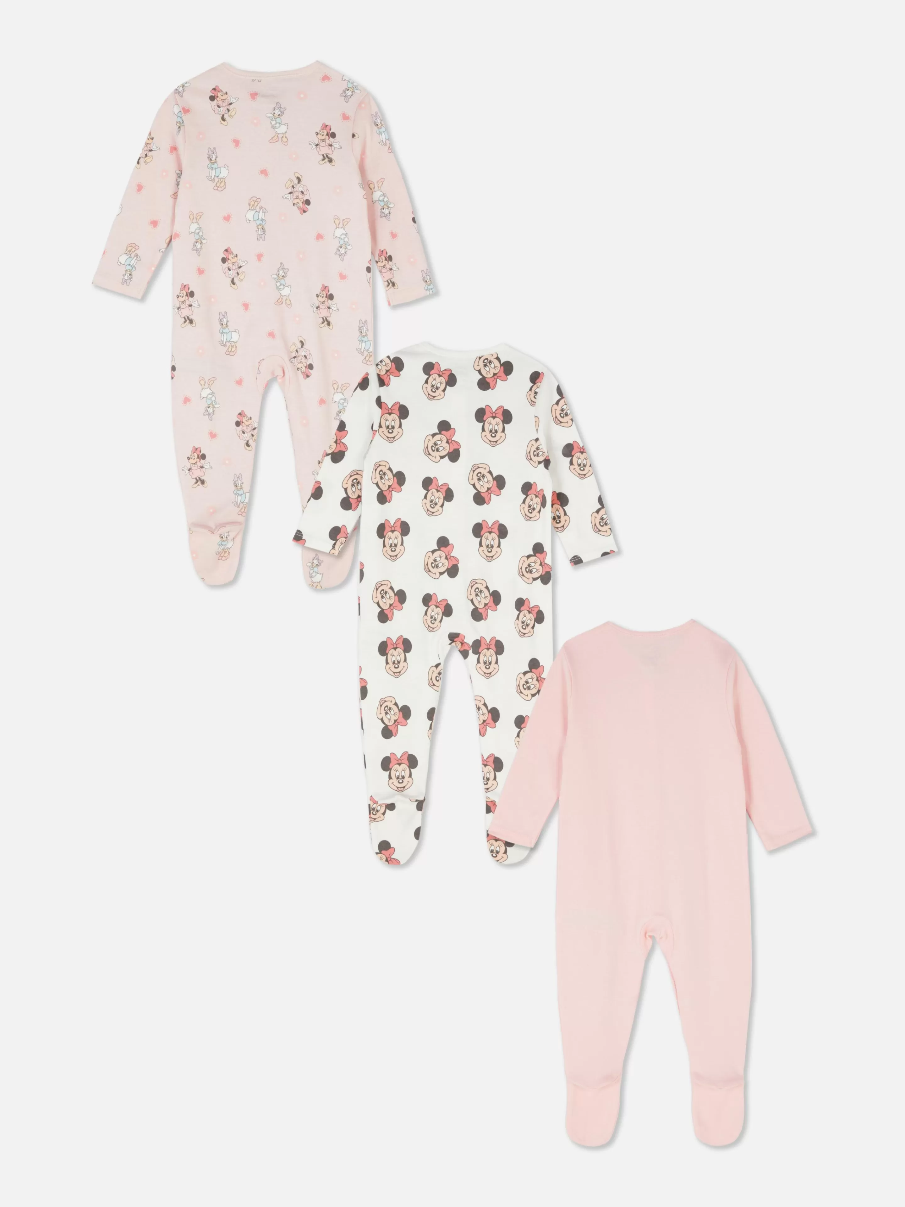 Babygrows E Pijamas*Primark Pack 3 Pijamas Disney Minnie/Margarida Cor-de-rosa