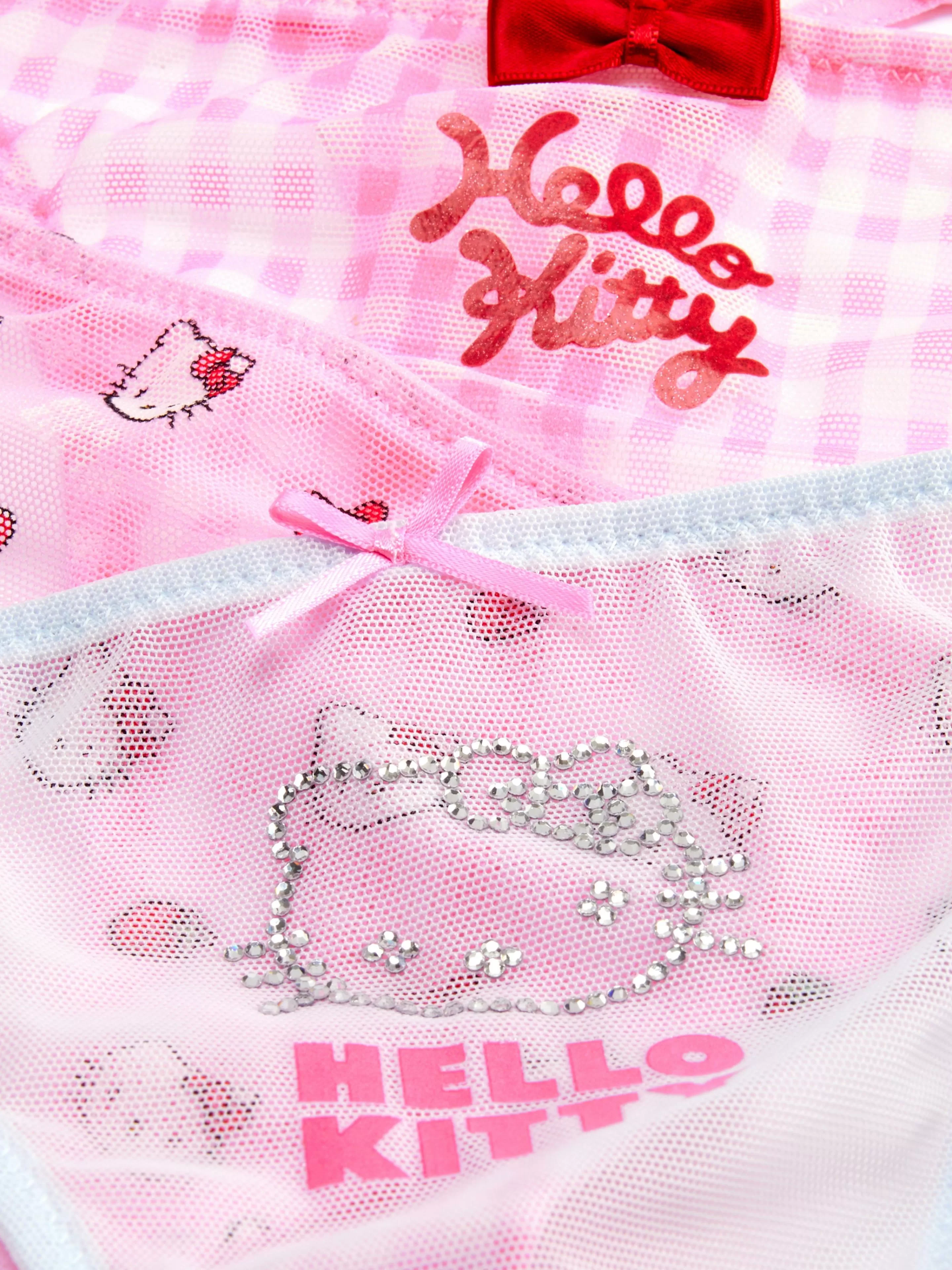 Cuecas*Primark Pack 3 Tangas Hello Kitty Cor-de-rosa