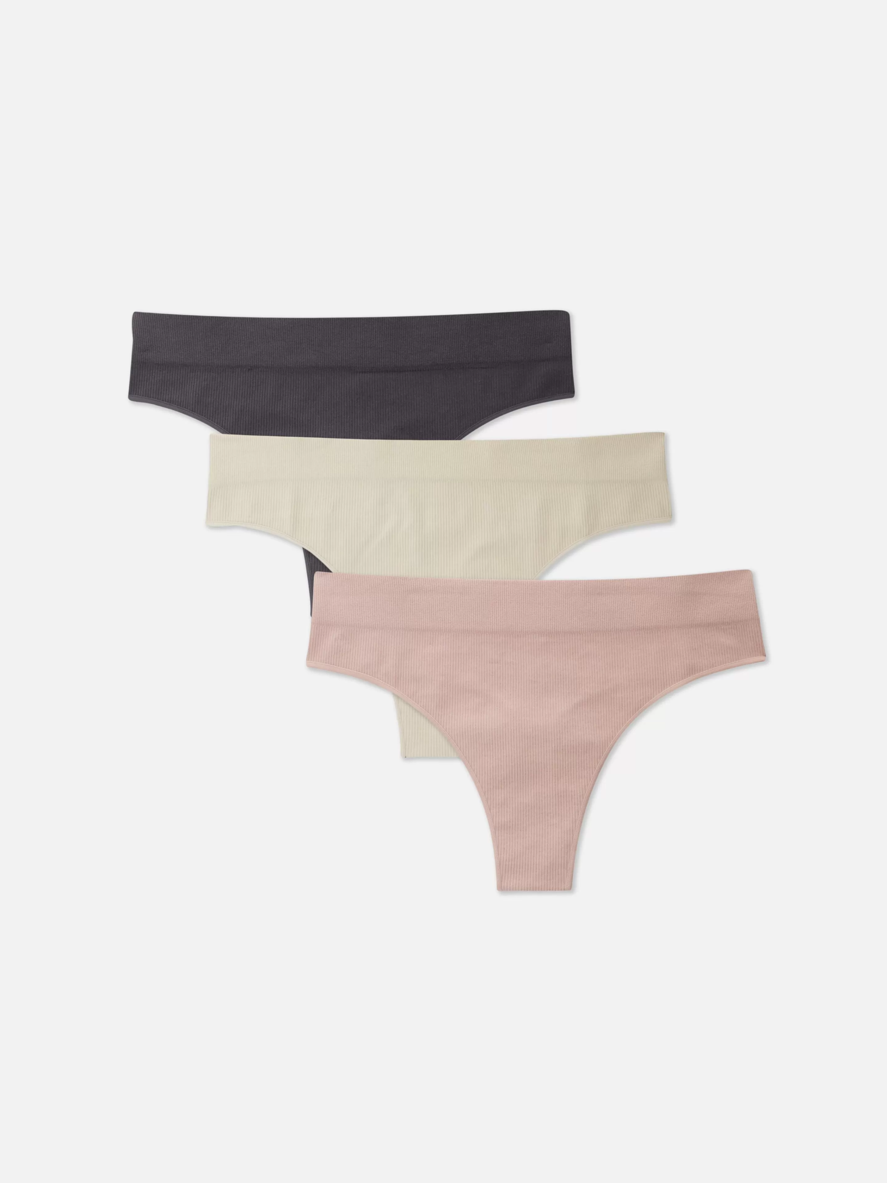 Cuecas*Primark Pack 3 Tangas S/ Costuras Tonais Cor-de-rosa