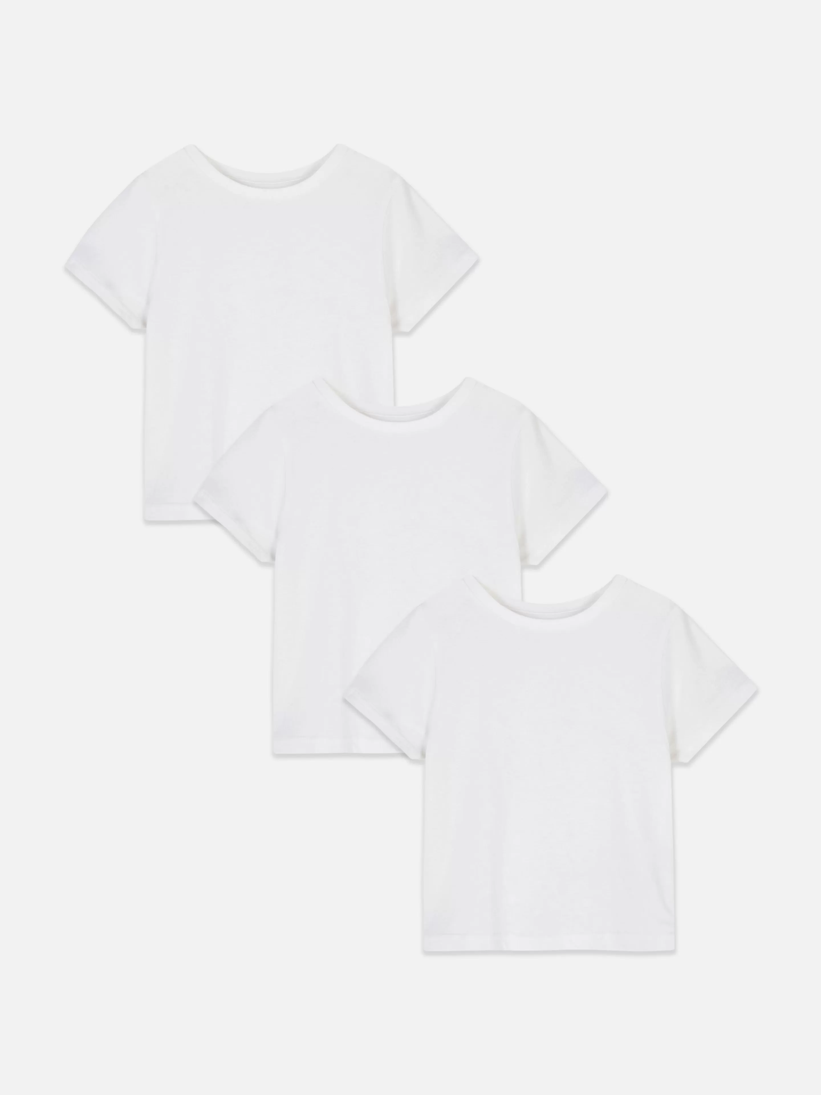 Roupa Interior*Primark Pack 3 T-shirts Manga Curta Branco