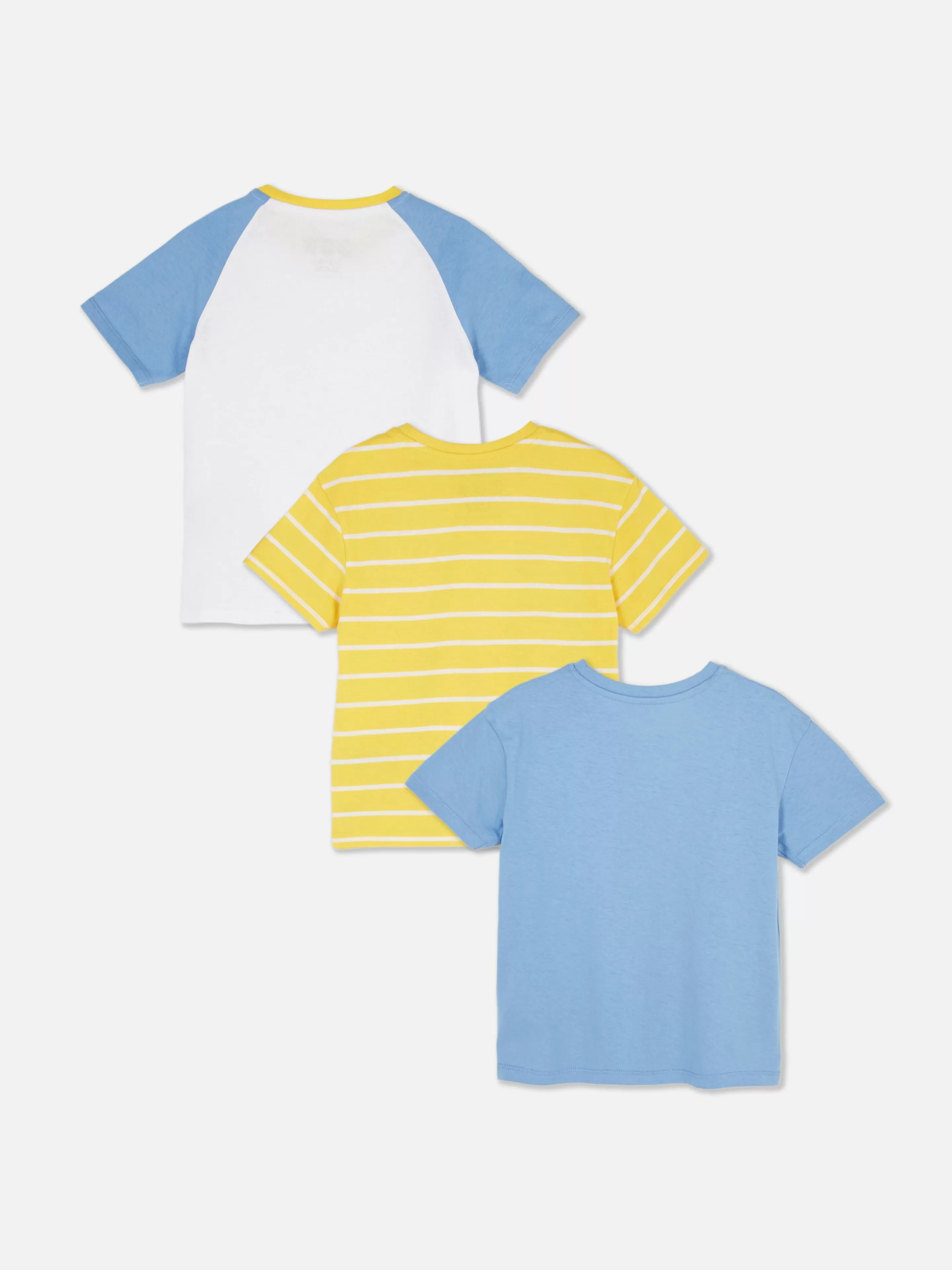 Tops E T-Shirts*Primark Pack 3 T-shirts Manga Curta Sortidas Amarelo