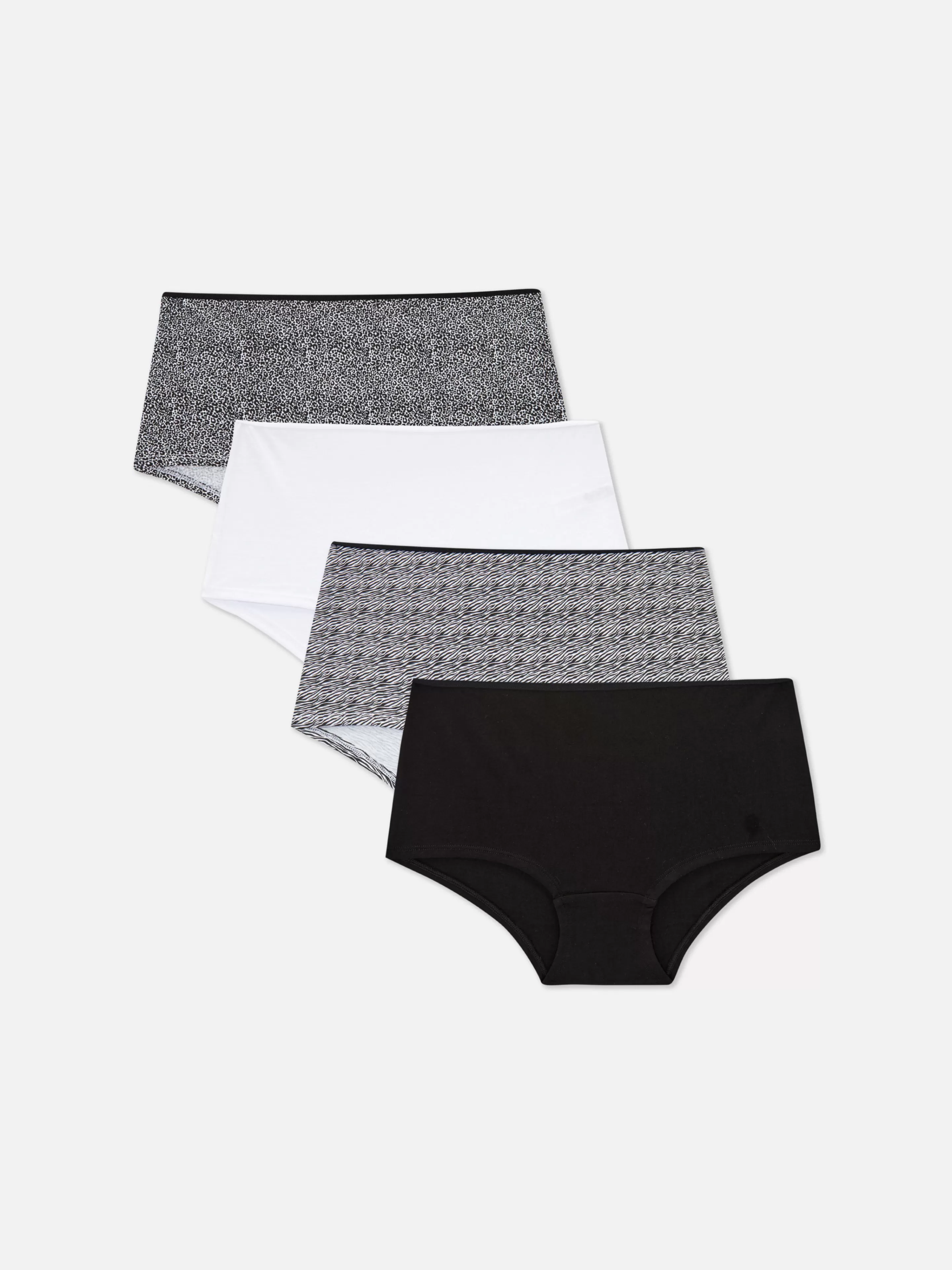 Cuecas*Primark Pack 4 Boxers Uso Diário Preto/Branco