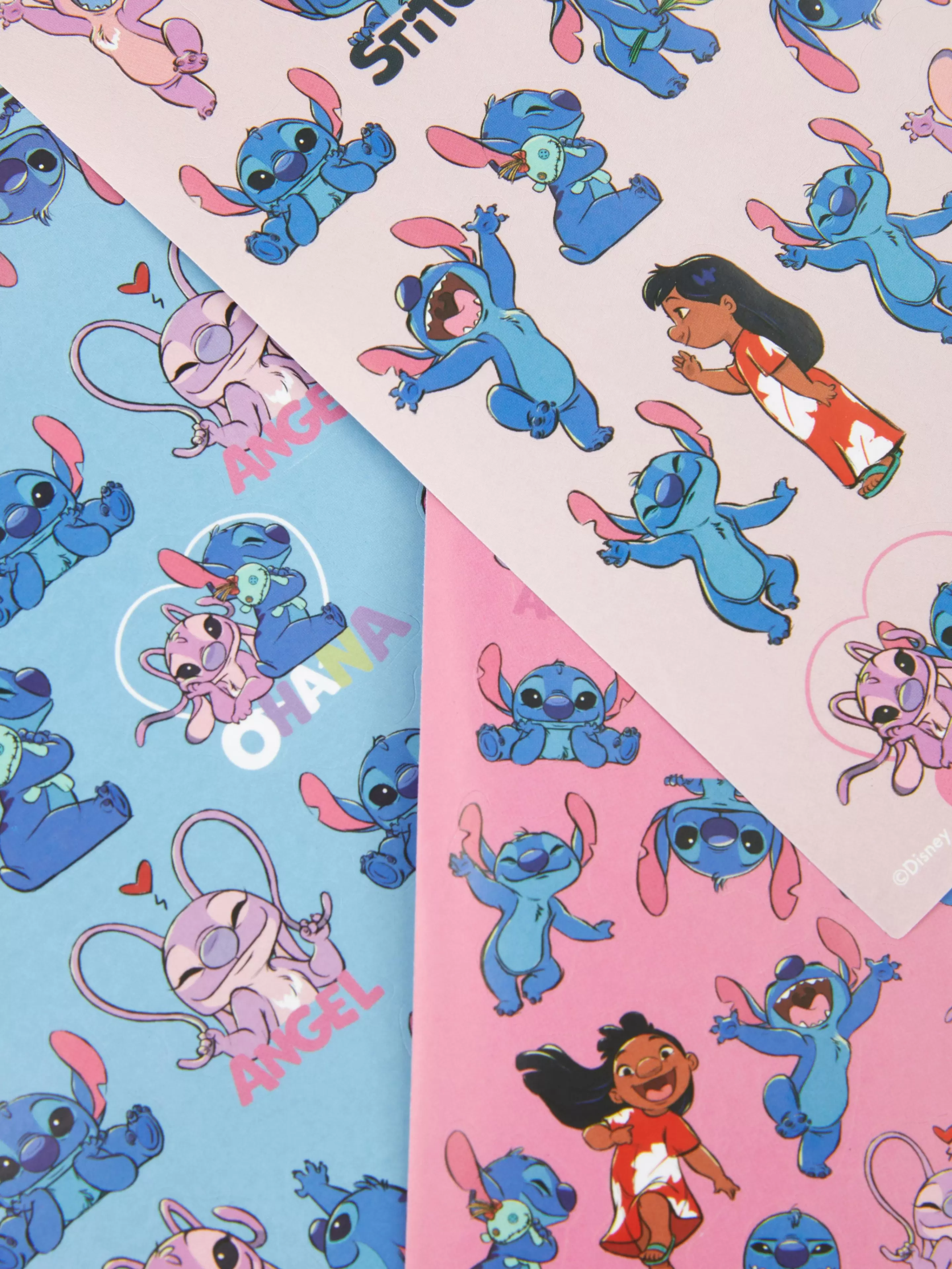 Trabalhos Manuais*Primark Pack 500 Autocolantes Disney Stitch Cor-de-rosa