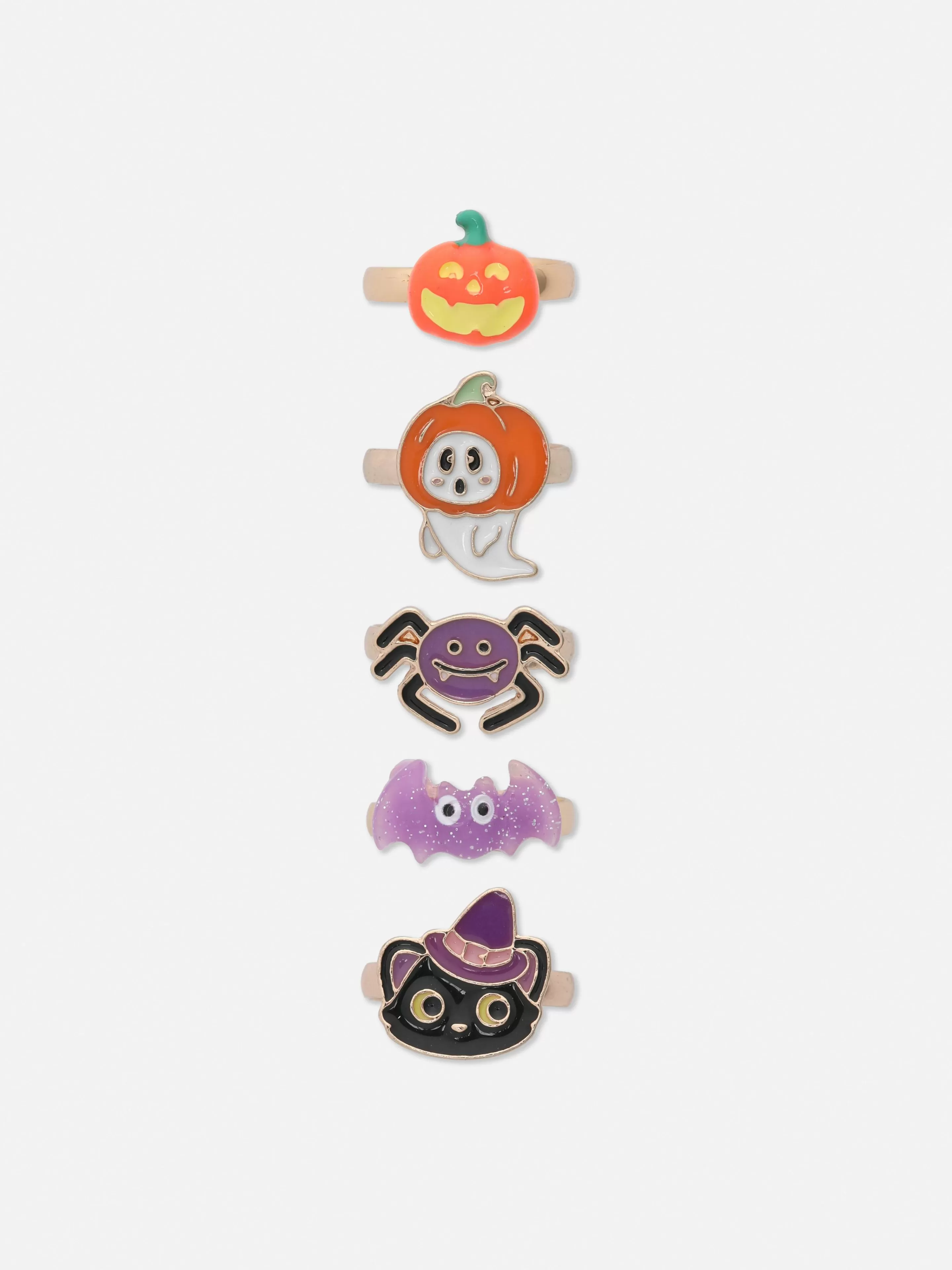 Bijutaria*Primark Pack 5 Anéis Luminescentes Halloween Multicolor