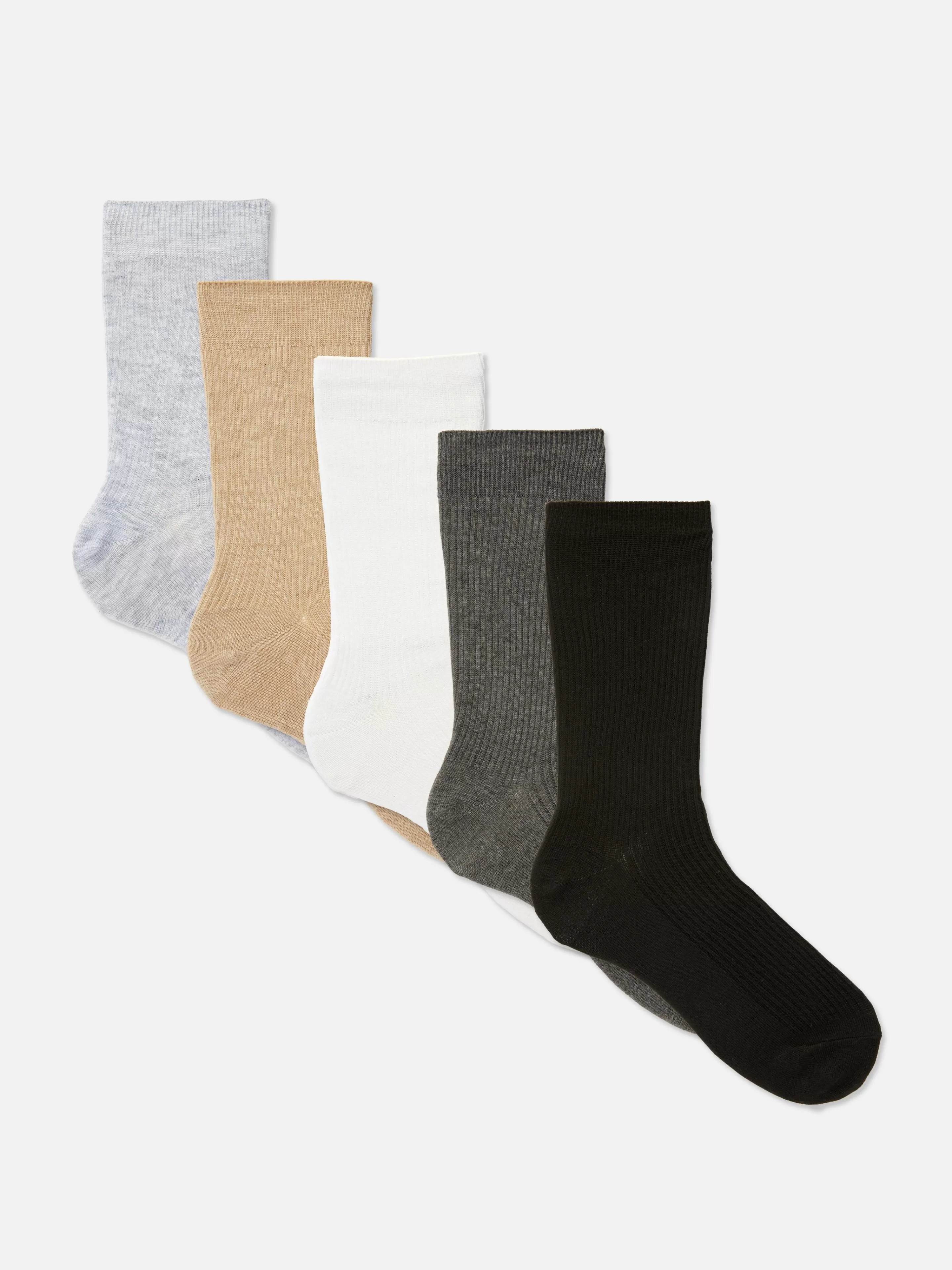 Meias*Primark Pack 5 Pares Meias Cano Médio Sortidas Multicolor