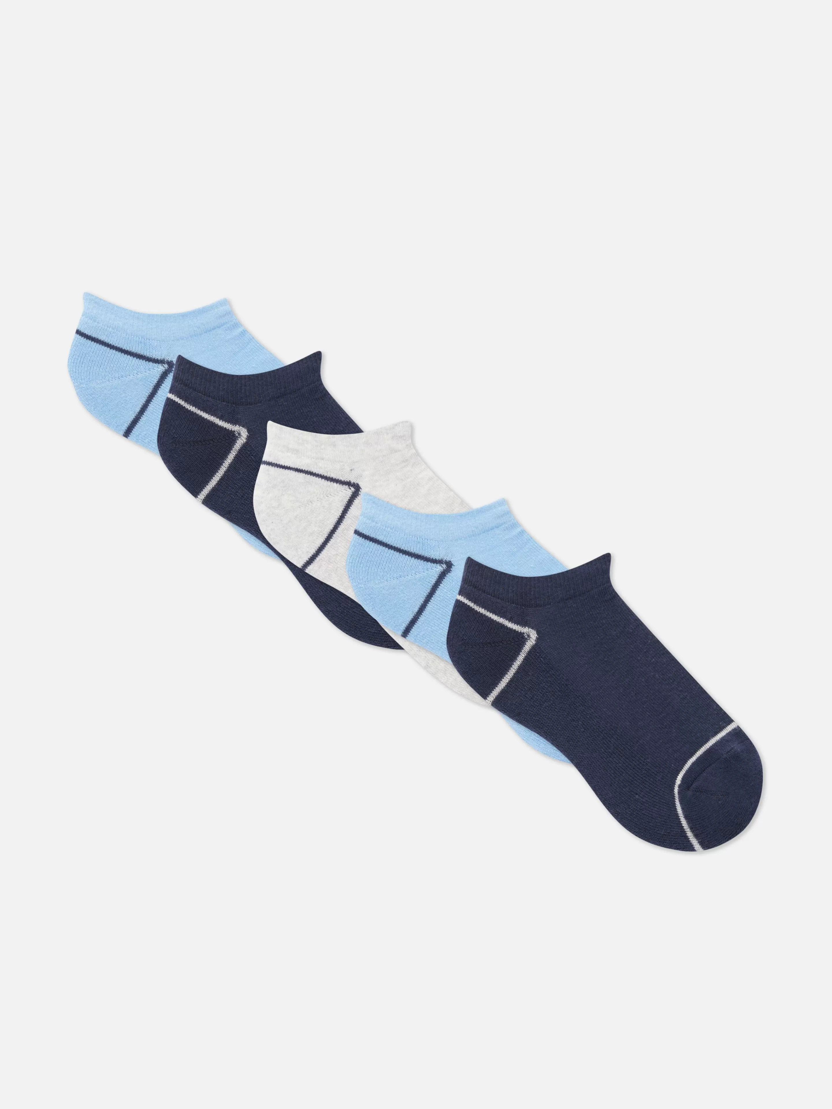 Meias*Primark Pack 5 Pares Meias Desporto Sortidas Azul