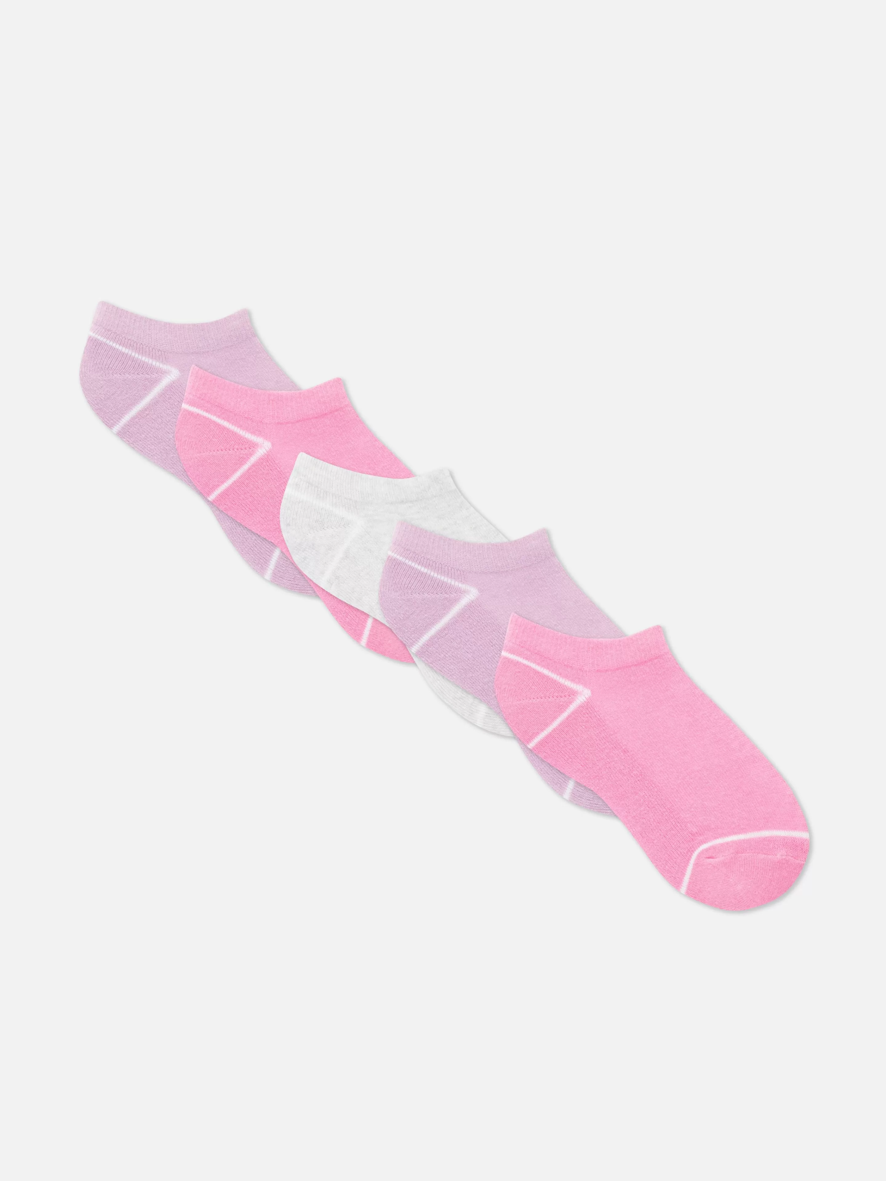 Meias E Collants*Primark Pack 5 Pares Meias Desporto Tecido Turco Cor-de-rosa