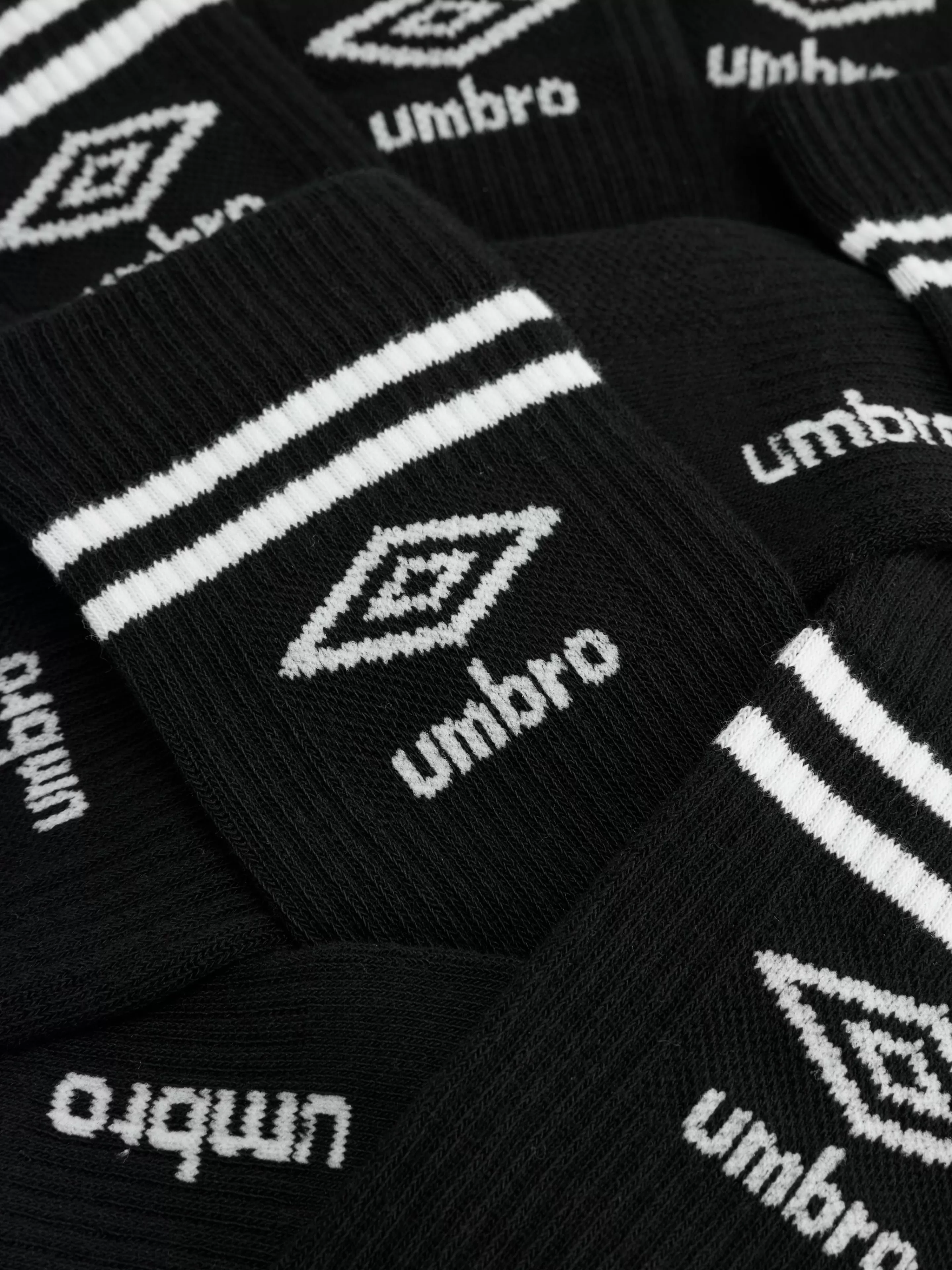 Meias*Primark Pack 5 Pares Meias Desporto Umbro Preto