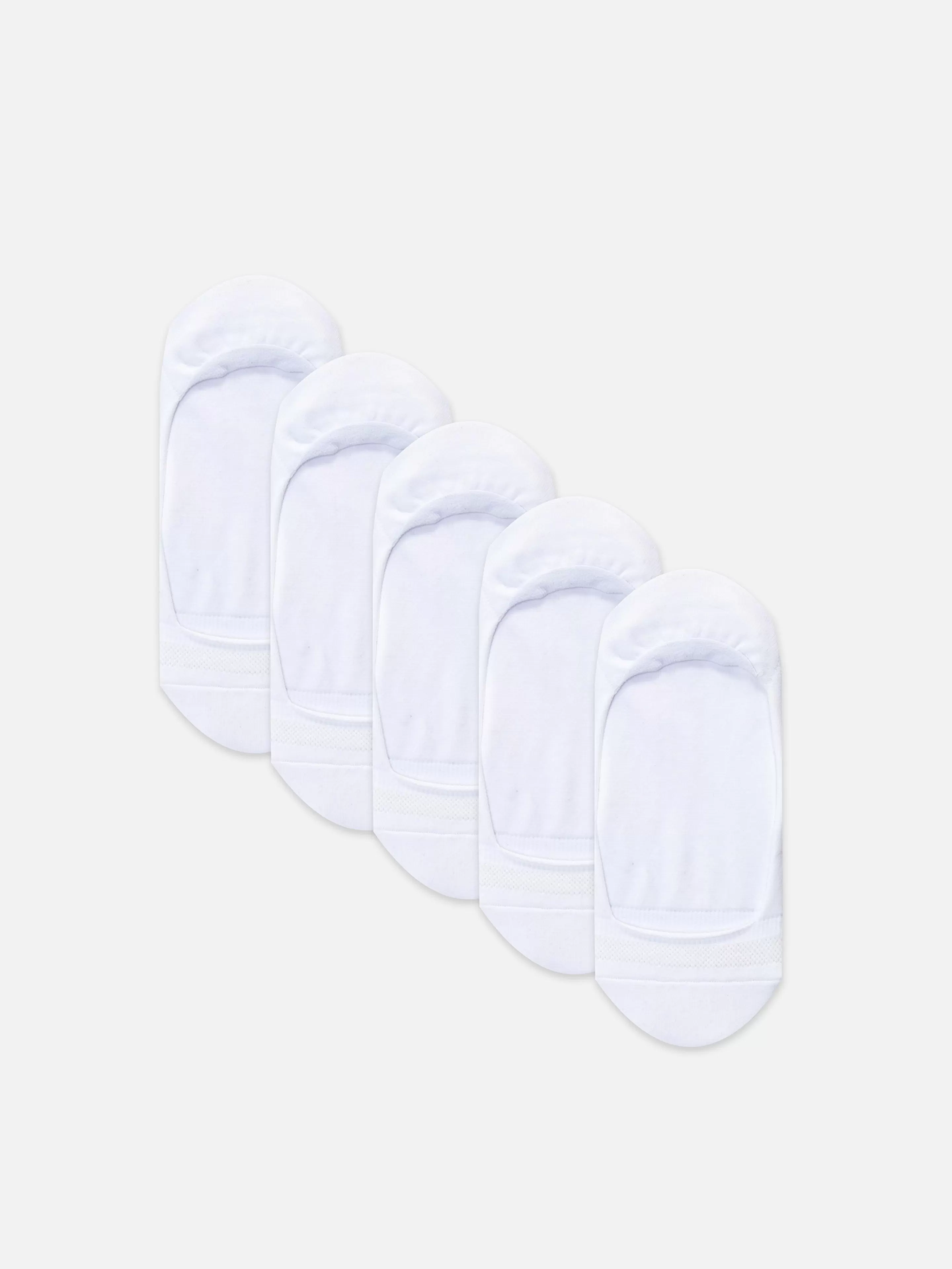 Meias*Primark Pack 5 Pares Meias Invisíveis Branco