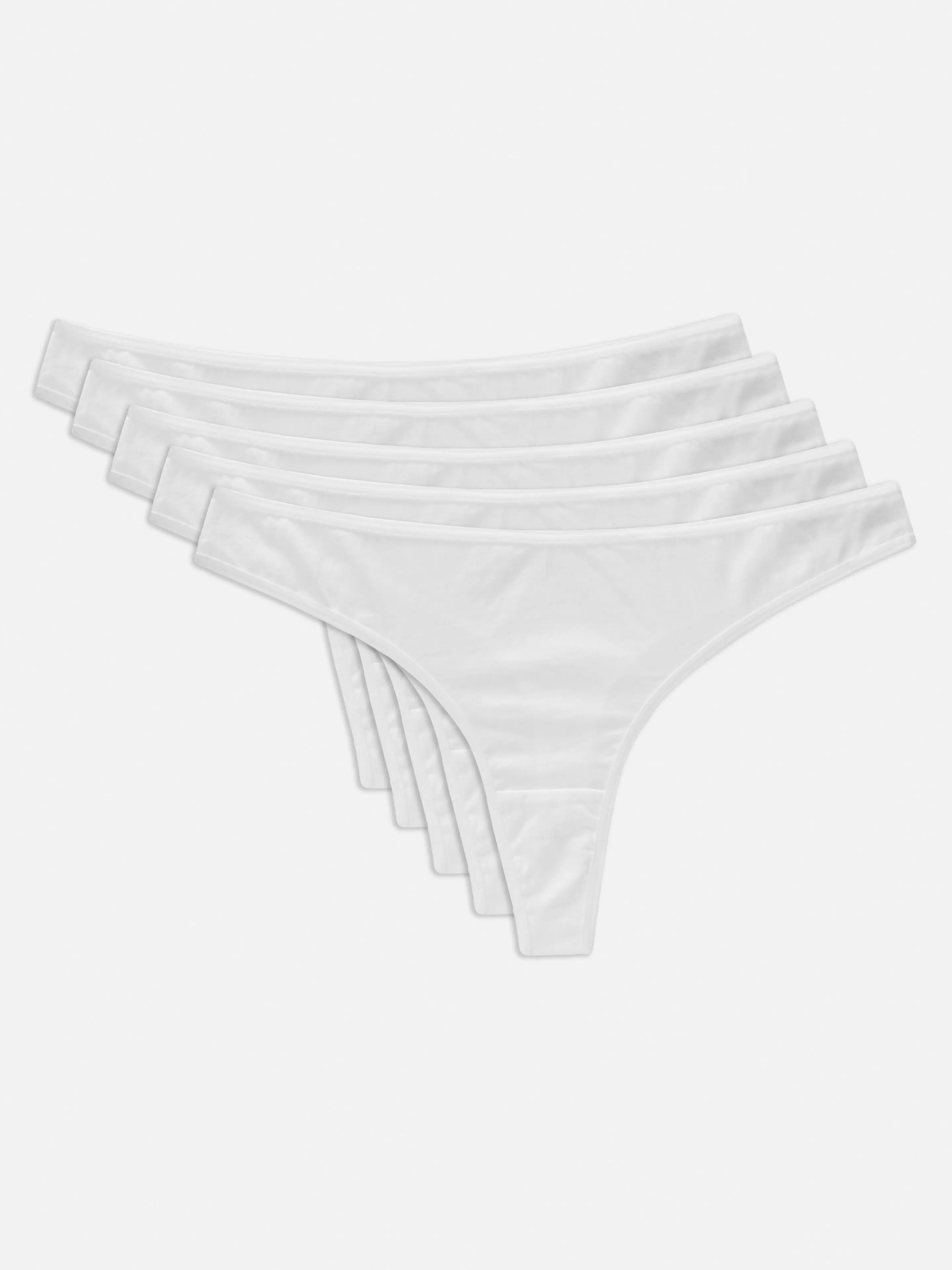 Cuecas*Primark Pack 5 Tangas Algodão Branco