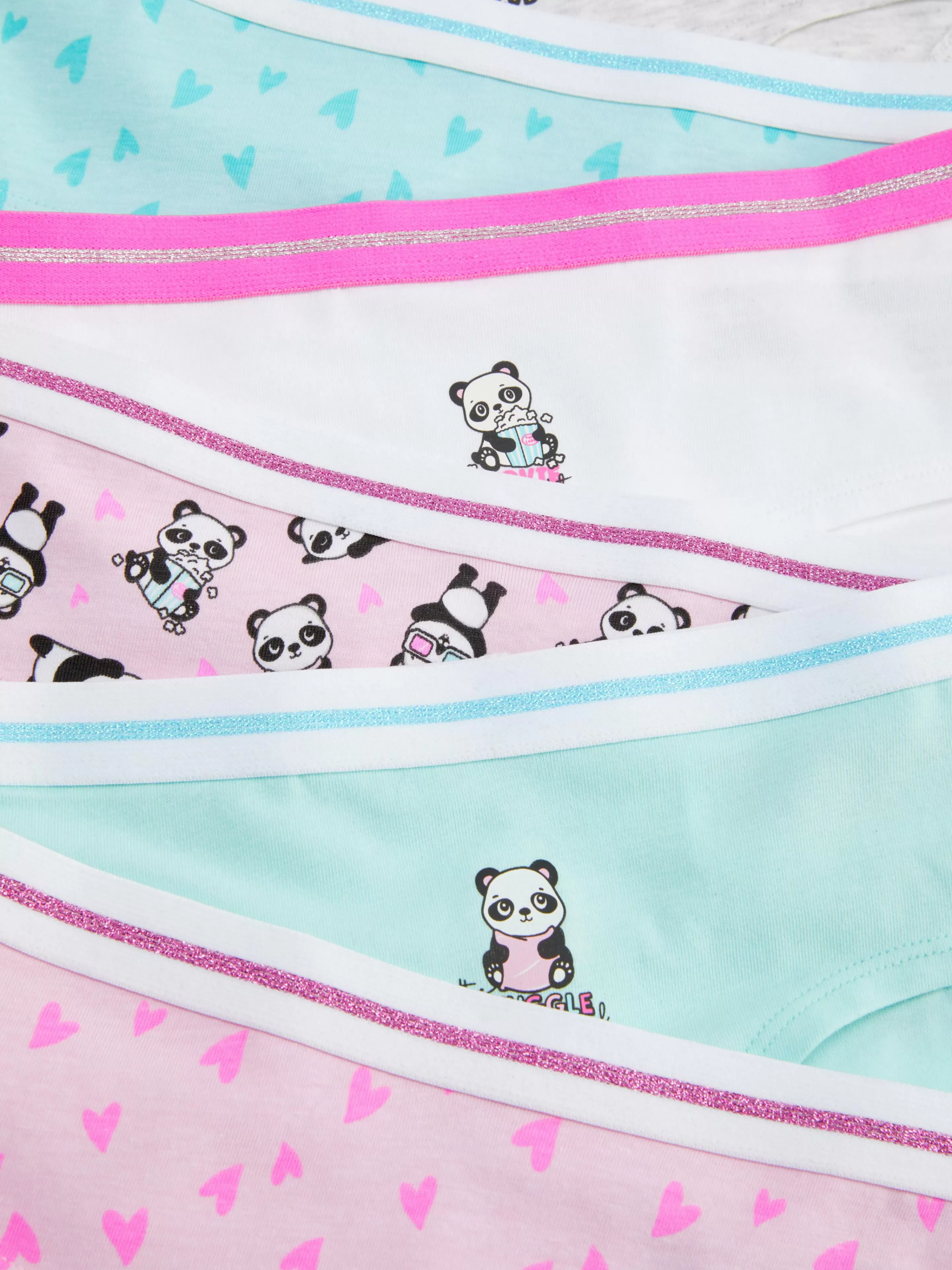 Roupa Interior*Primark Pack 6 Cuecas Hipster Pandas Multicolor