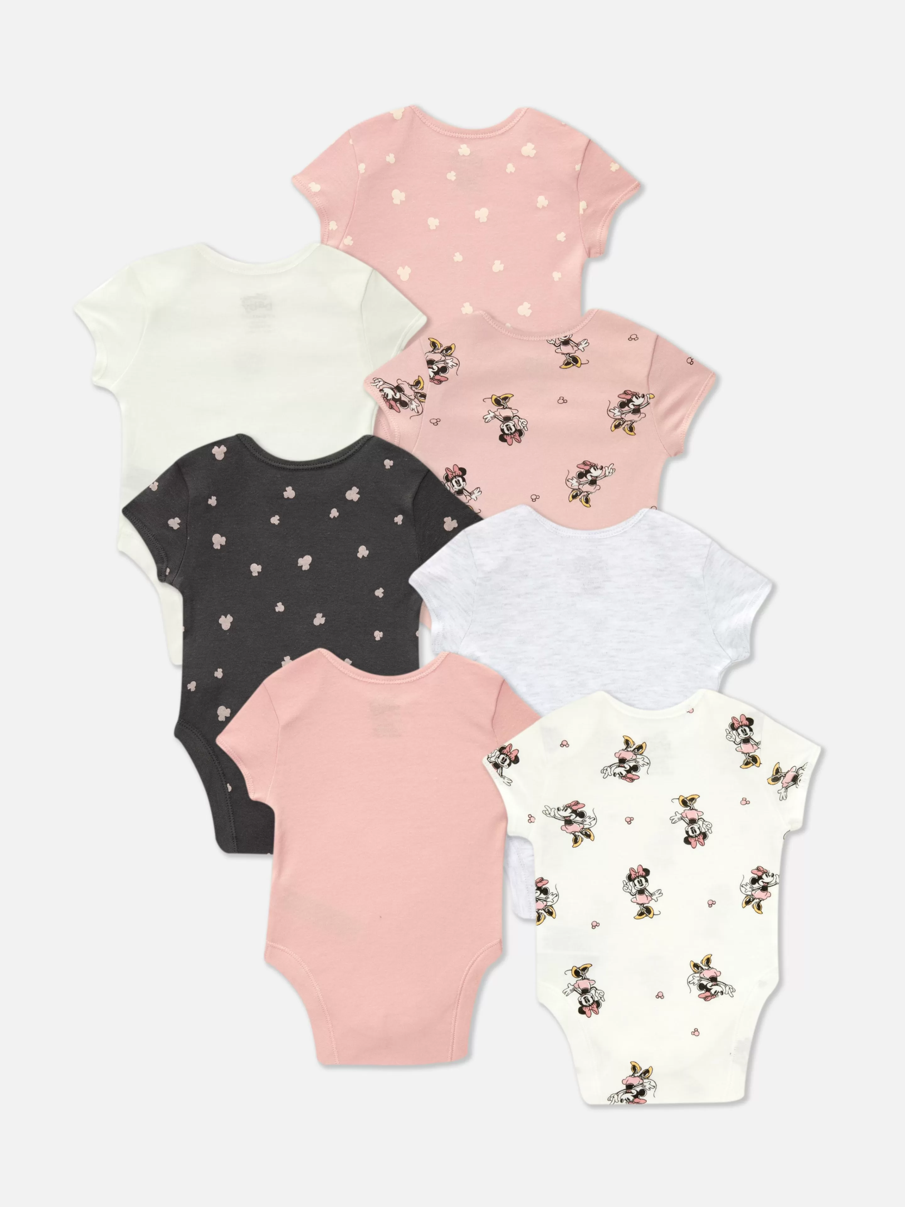 Bodies E Tops Sem Mangas*Primark Pack 7 Bodies Estampados Disney Minnie Cor-de-rosa