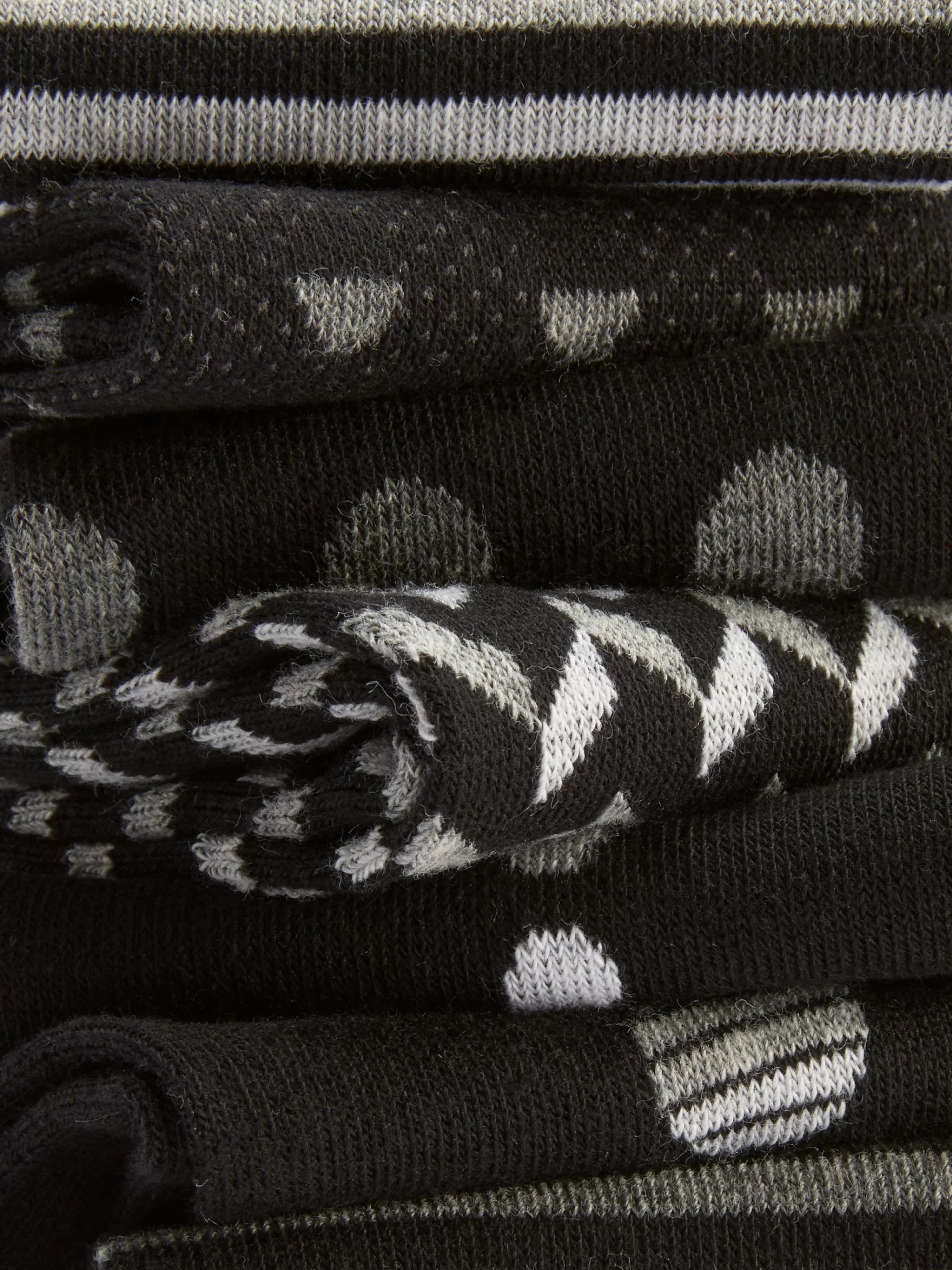 Meias*Primark Pack 7 Pares Meias Cano Médio Padrões Sortidos Multicolor