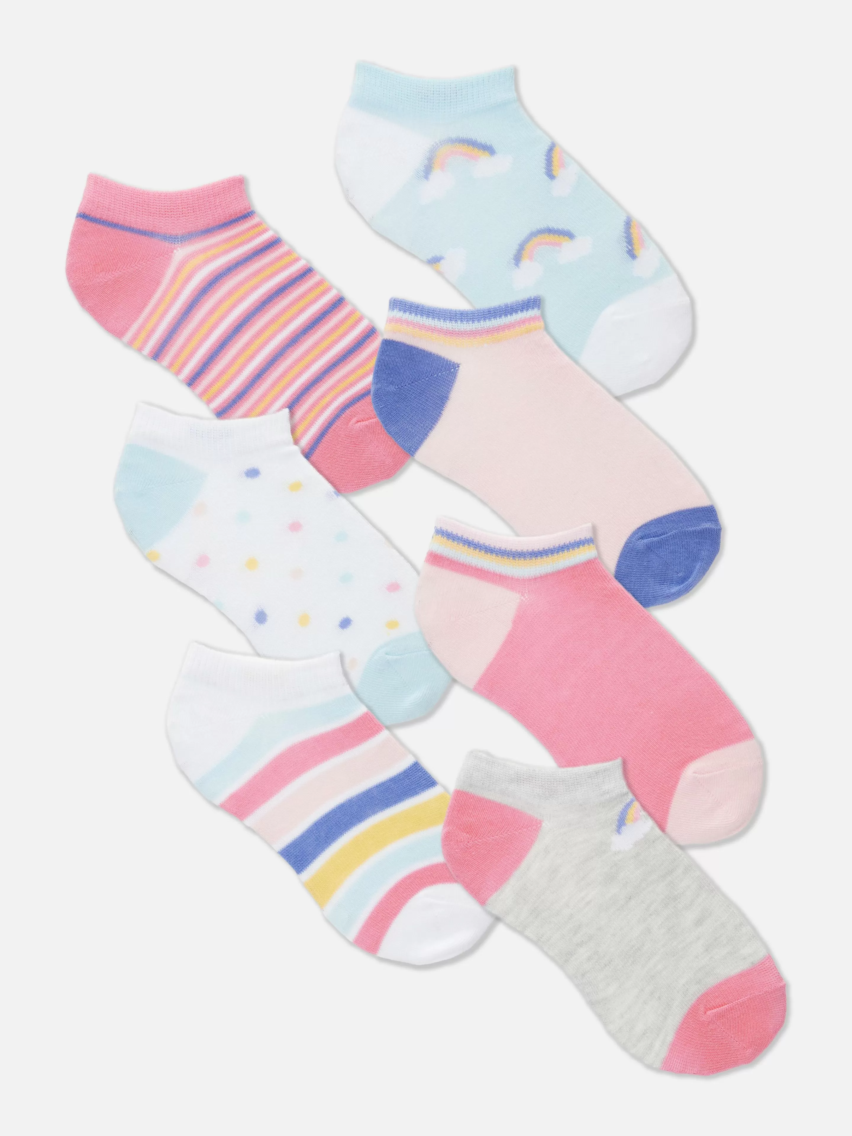 Meias E Collants*Primark Pack 7 Pares Meias Desporto Sortidas Multicolor