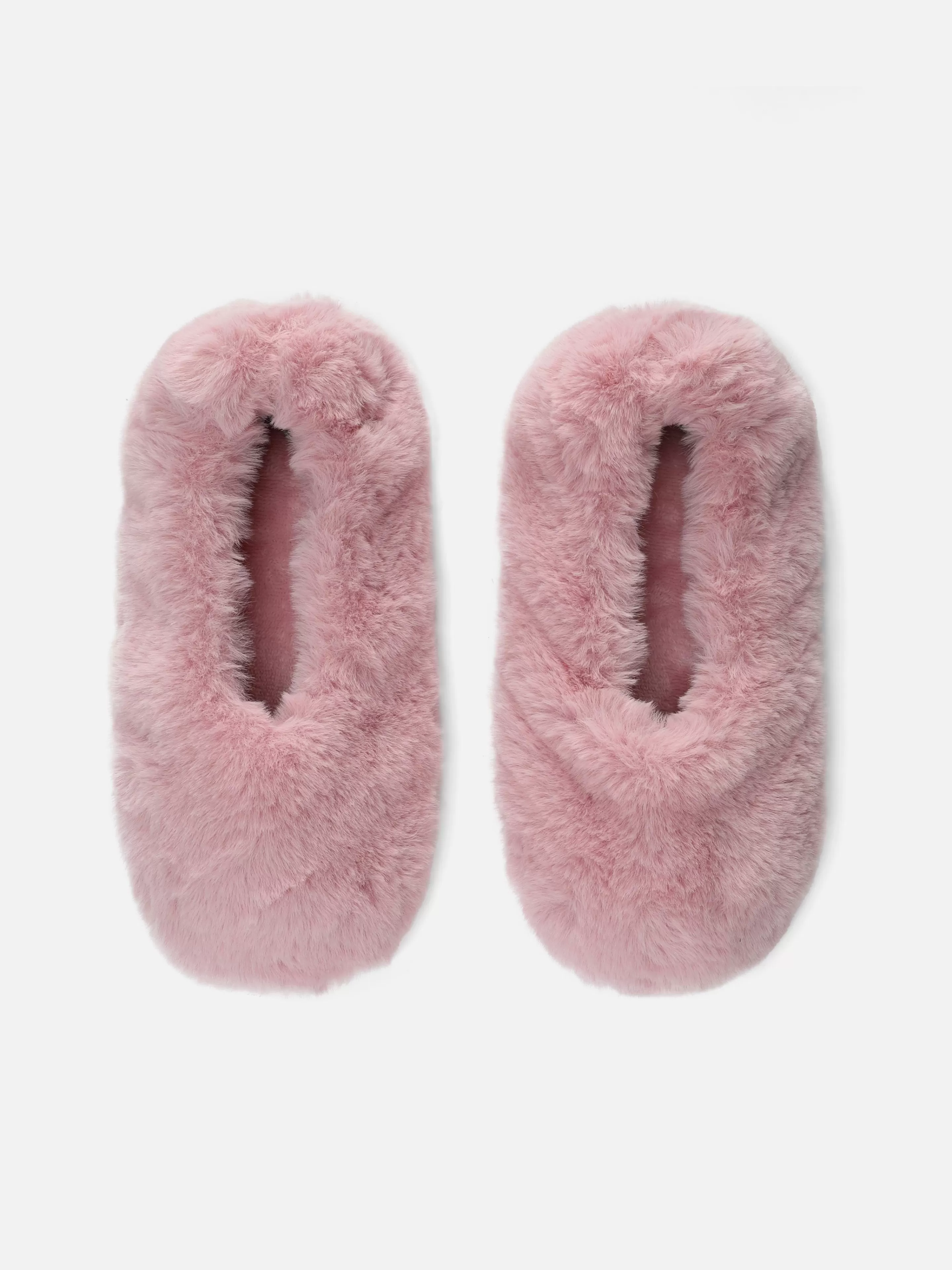 Meias*Primark Pantufas Estilo Pezinhos Felpudas Cor-de-rosa