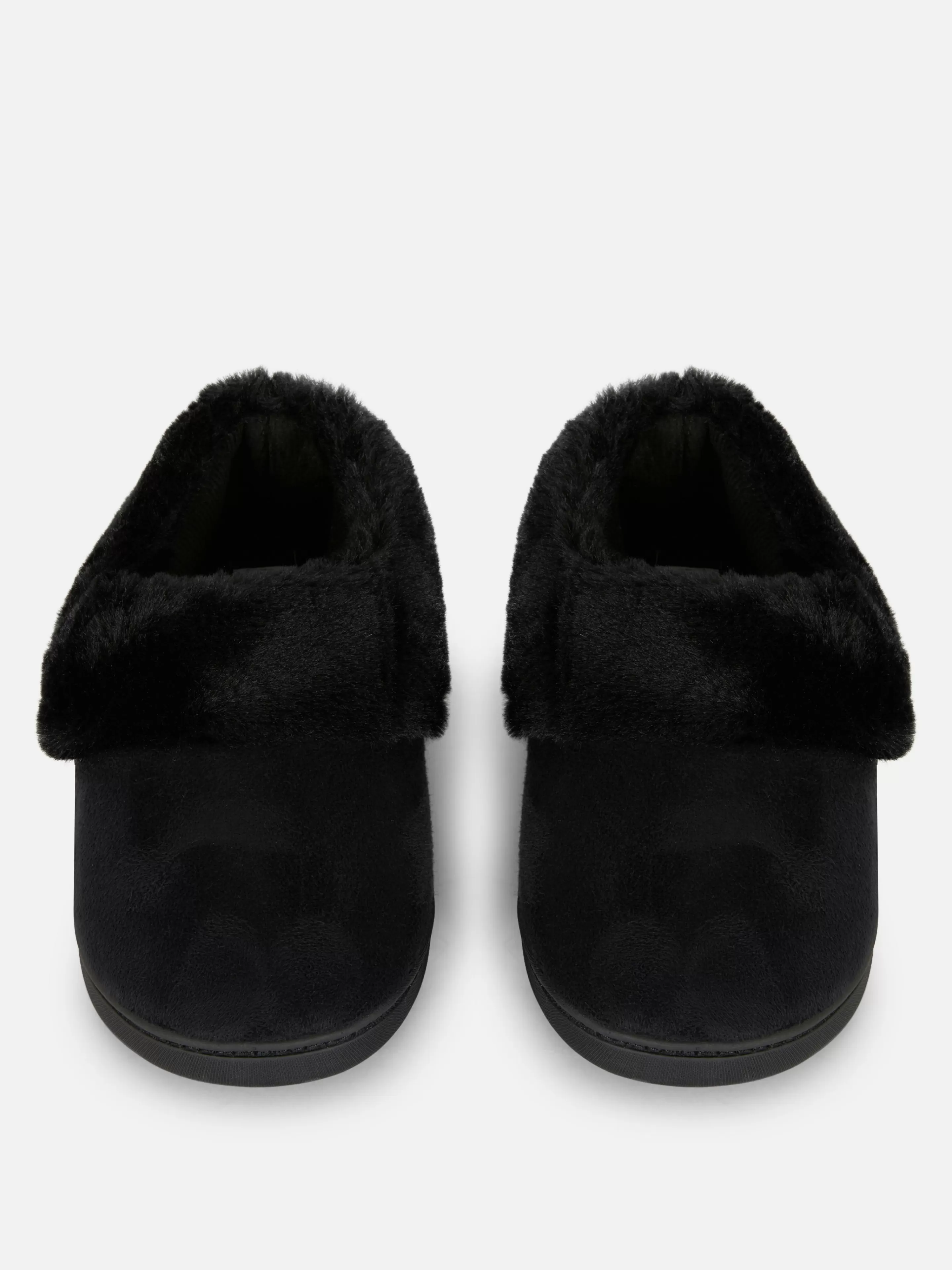 Chinelos E Pantufas*Primark Pantufas Mocassim Forro Imitação Pelo Preto