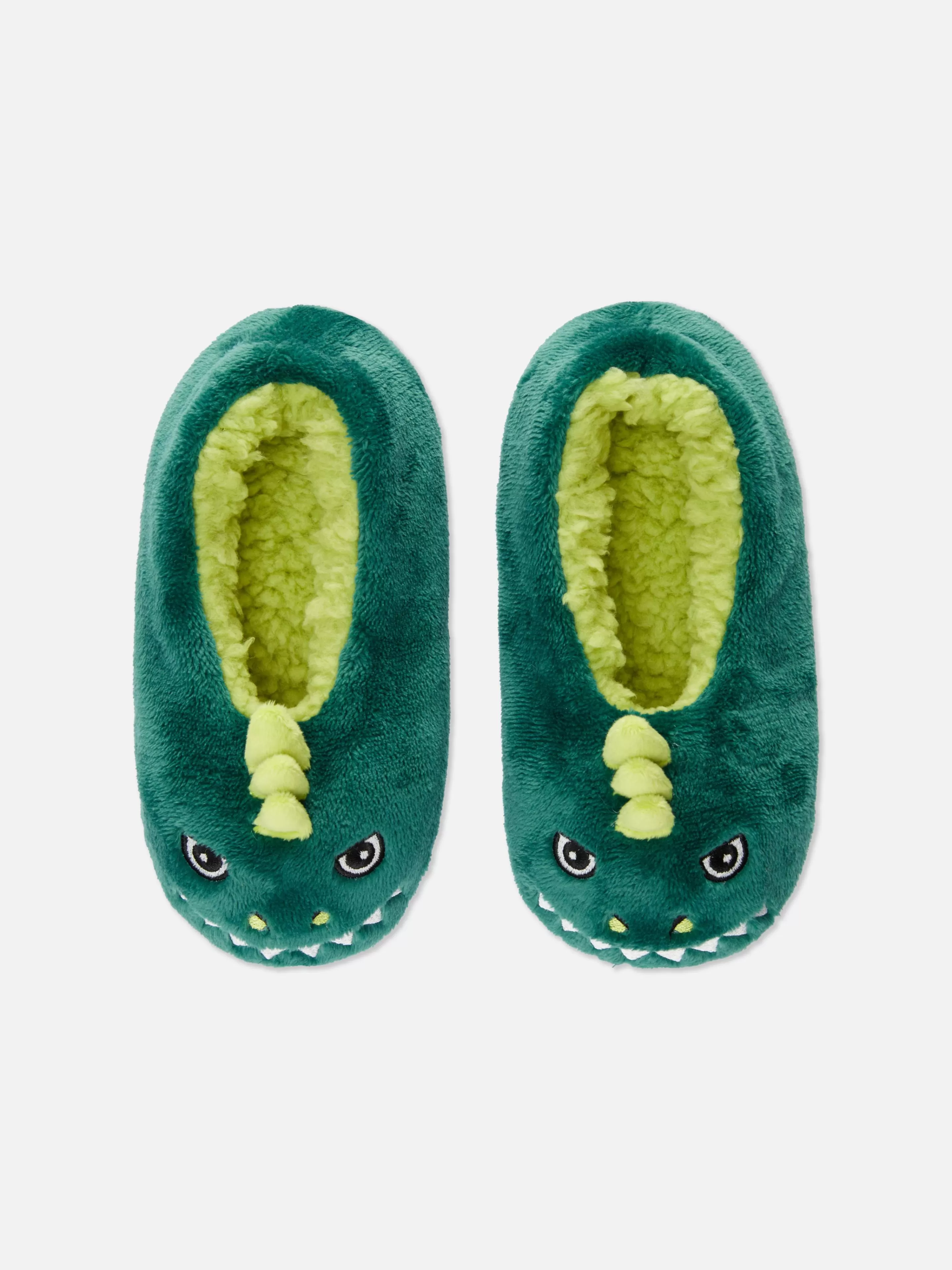 Meias*Primark Pantufas Tipo Meia Dinossauro Verde