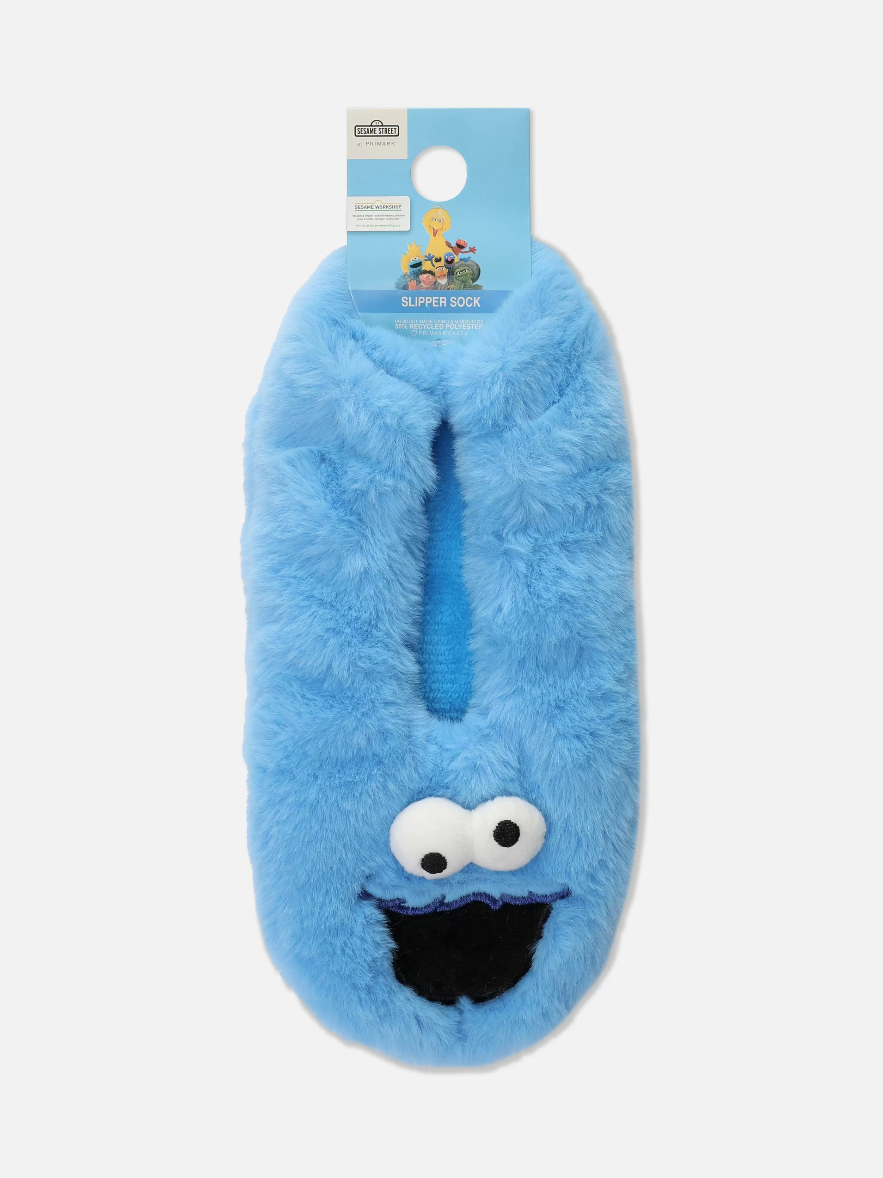 Meias*Primark Pantufas Tipo Meia Rua Sésamo Monstro Das Bolachas Azul