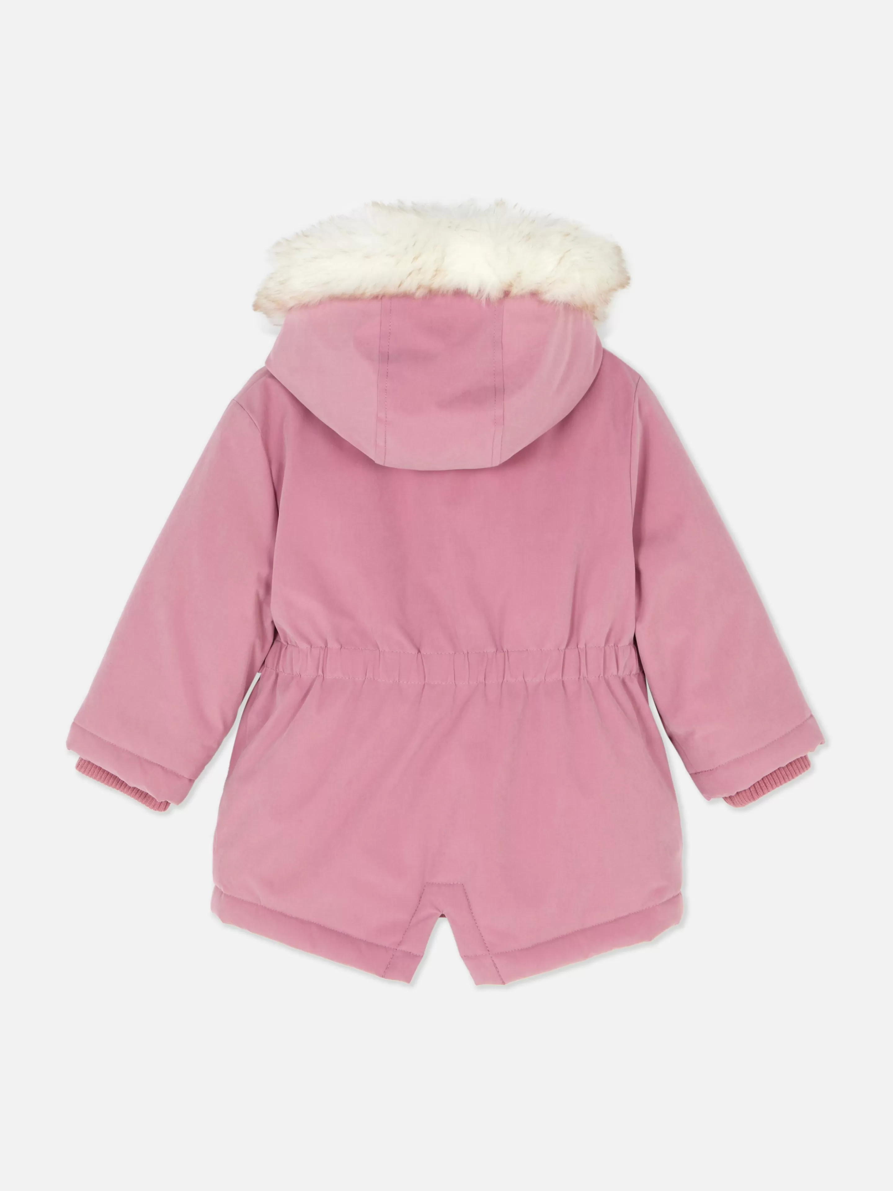 Casacos E Blusões*Primark Parka Imitação Pelo Cor-de-rosa