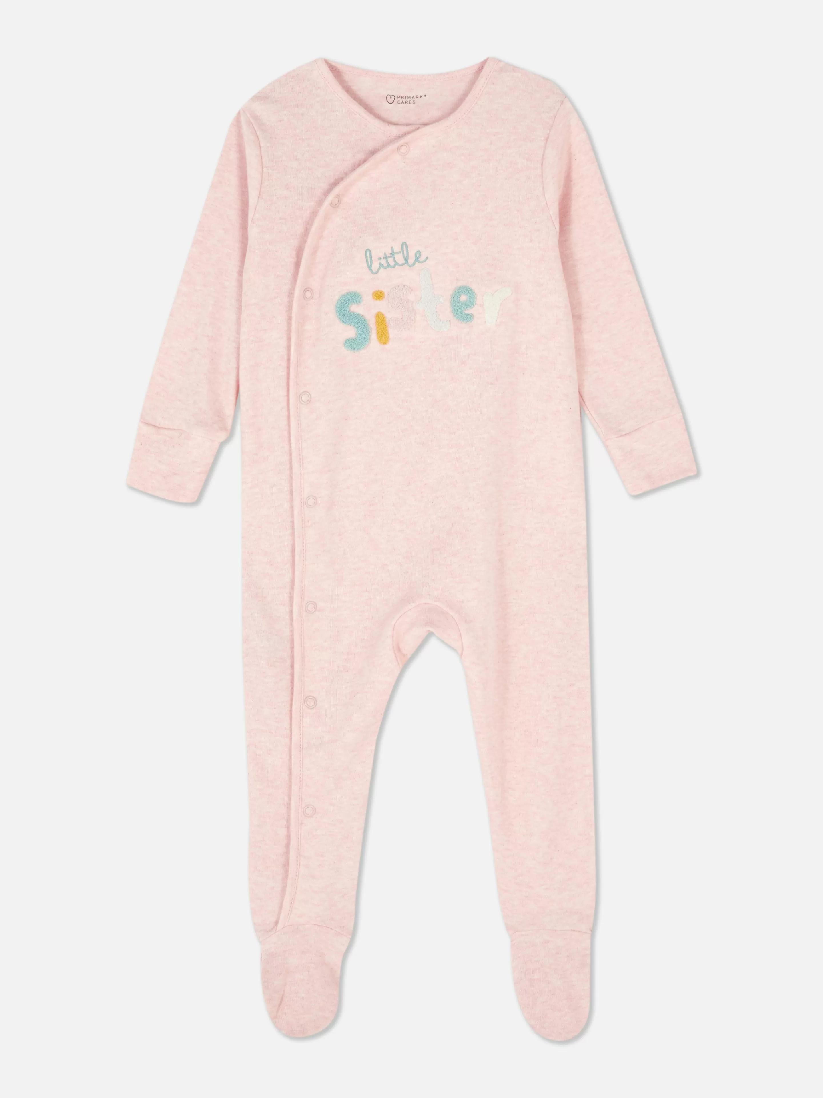 Babygrows E Pijamas*Primark Pijama Bordado Little Sister Cor-de-rosa