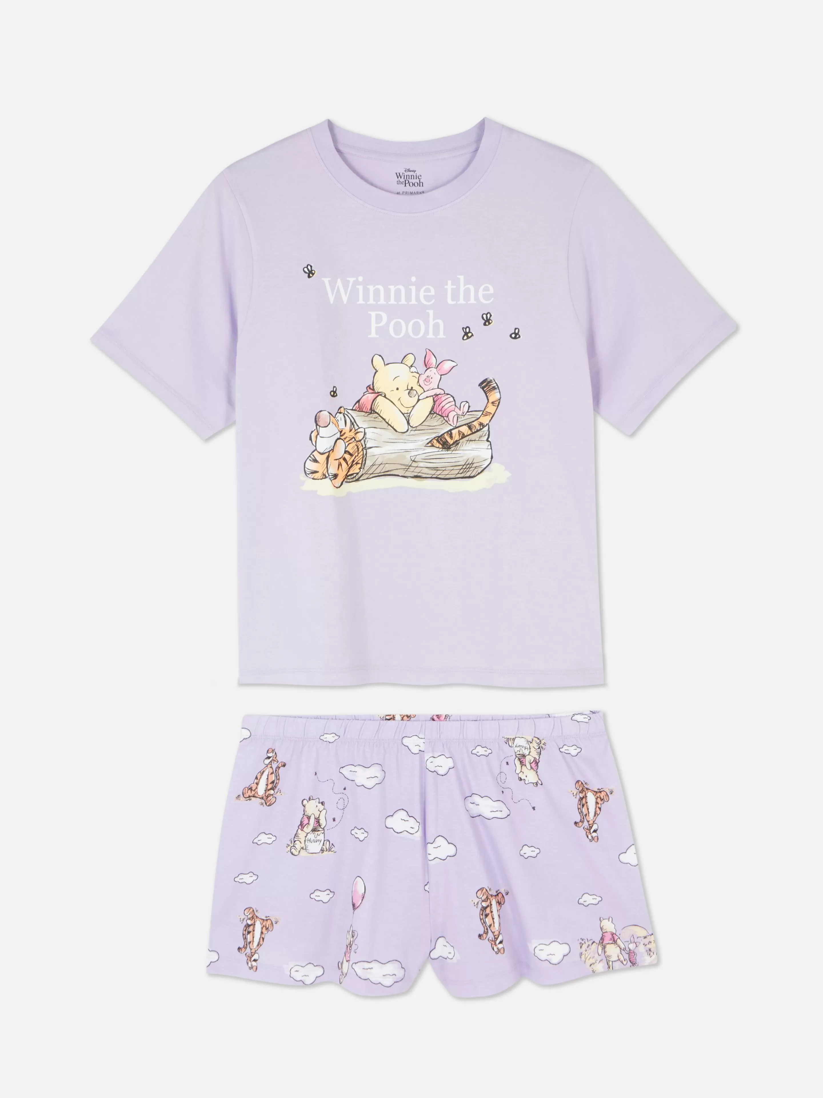 Pijamas*Primark Pijama Calções Personagens Disney Lilás