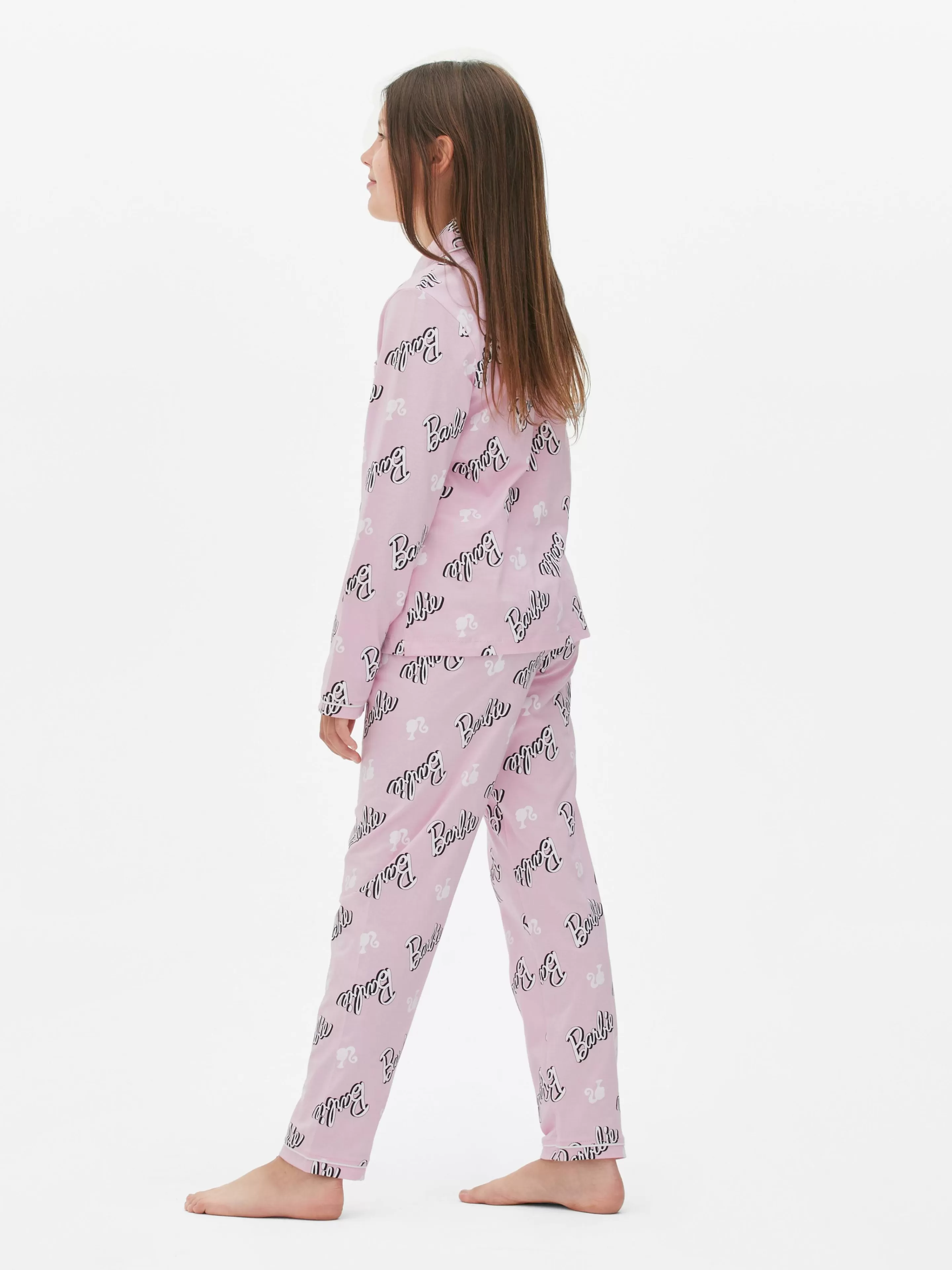 Pijamas E Roupa De Dormir*Primark Pijama Camisa Manga Comprida Barbie Cor-de-rosa