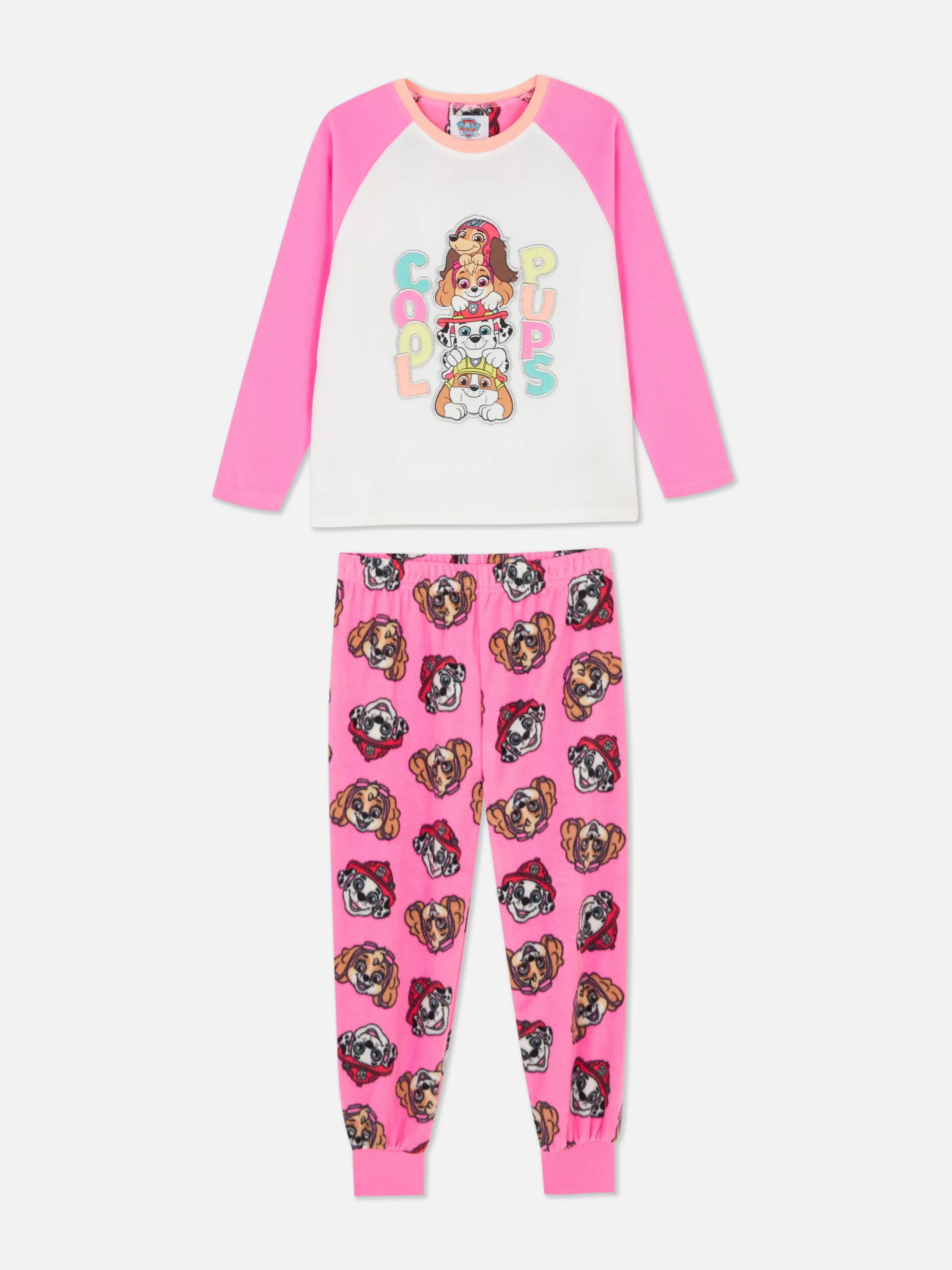 Pijamas E Roupa De Dormir*Primark Pijama Comprido Malha Polar PAW Patrol Cor-de-rosa