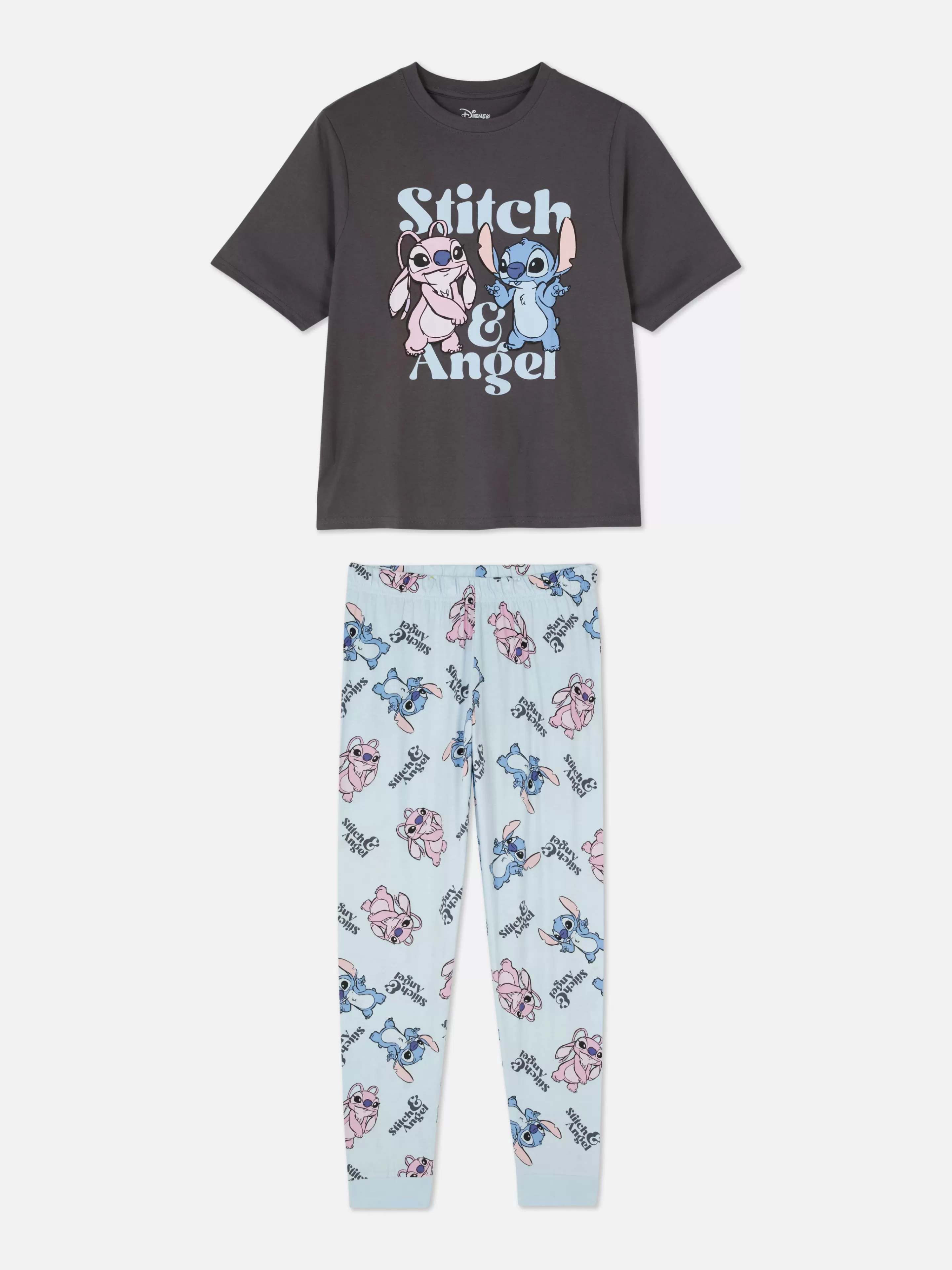 Pijamas*Primark Pijama Disney Stitch & Angel Carvão