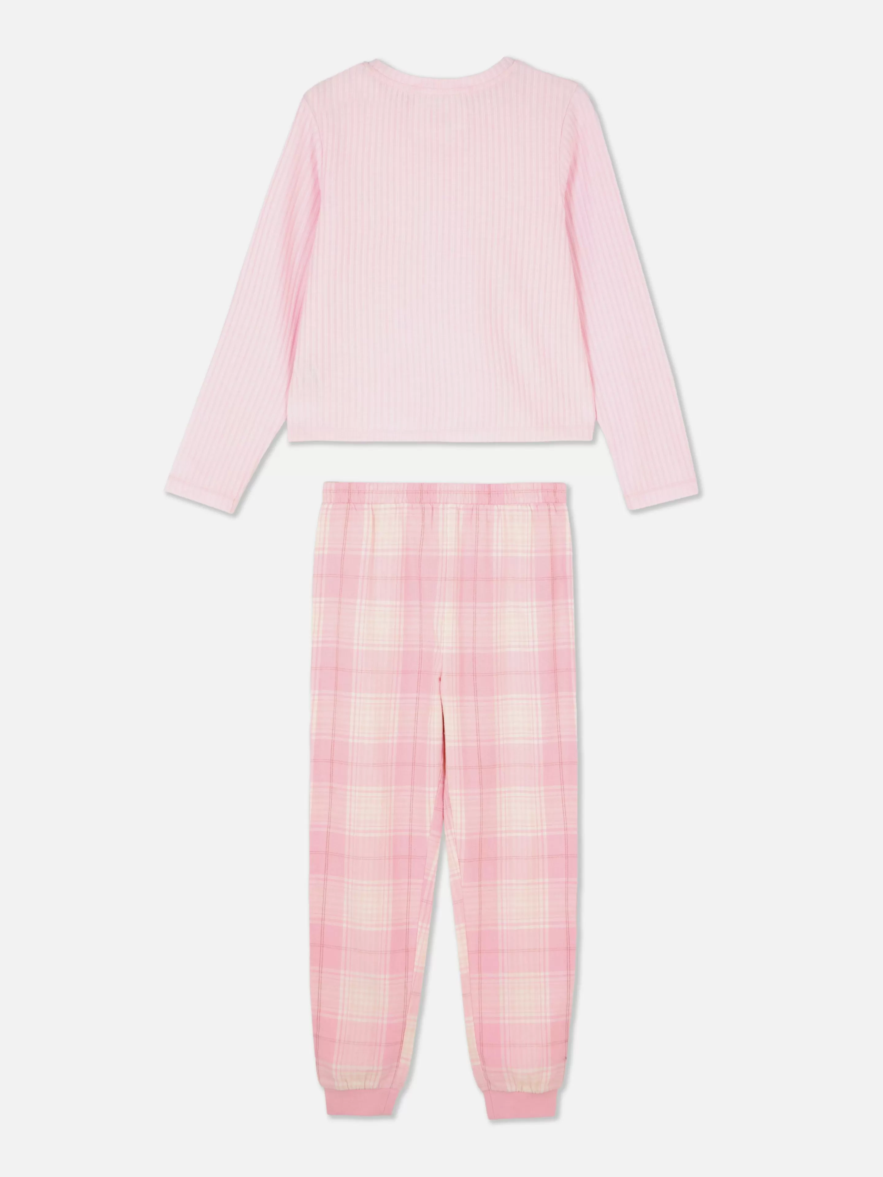 Pijamas E Roupa De Dormir*Primark Pijama Malha Comprido Cor-de-rosa