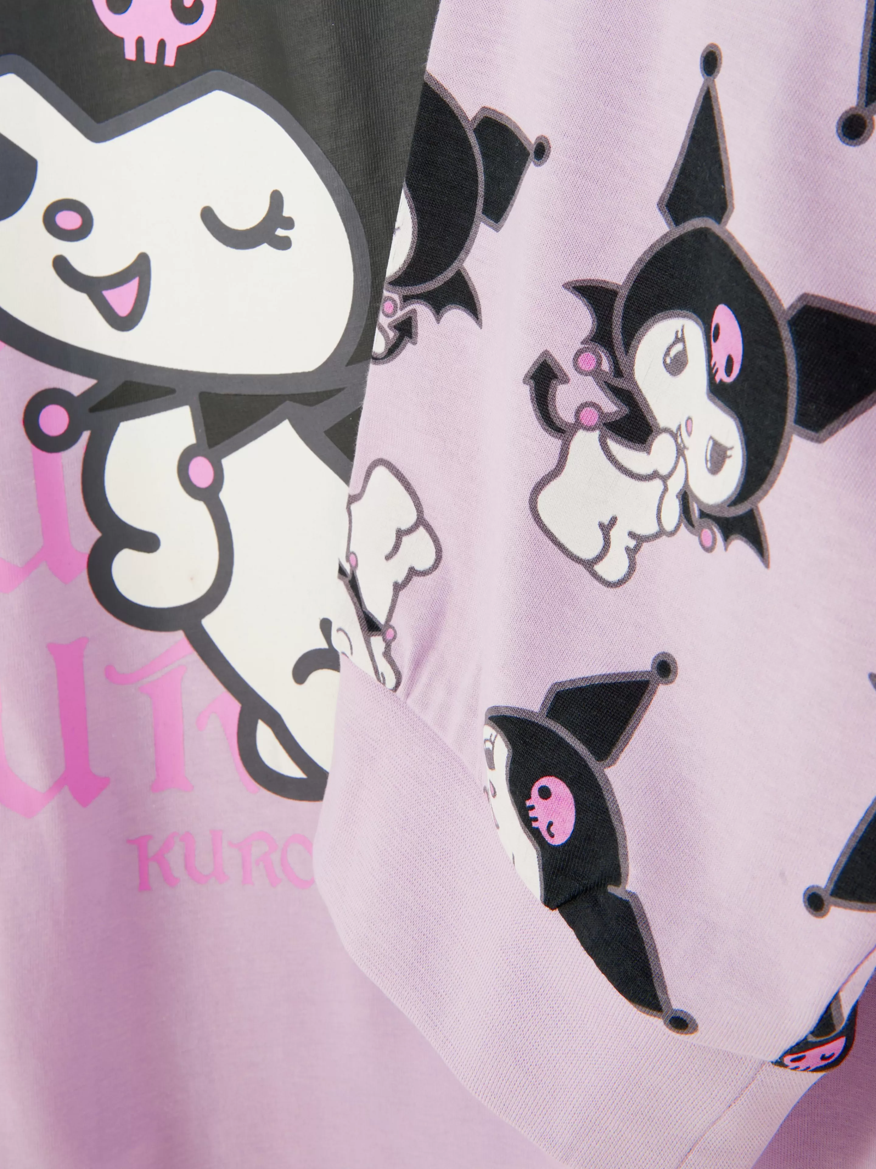 Pijamas*Primark Pijama Malha Hello Kitty Kuromi Lilás