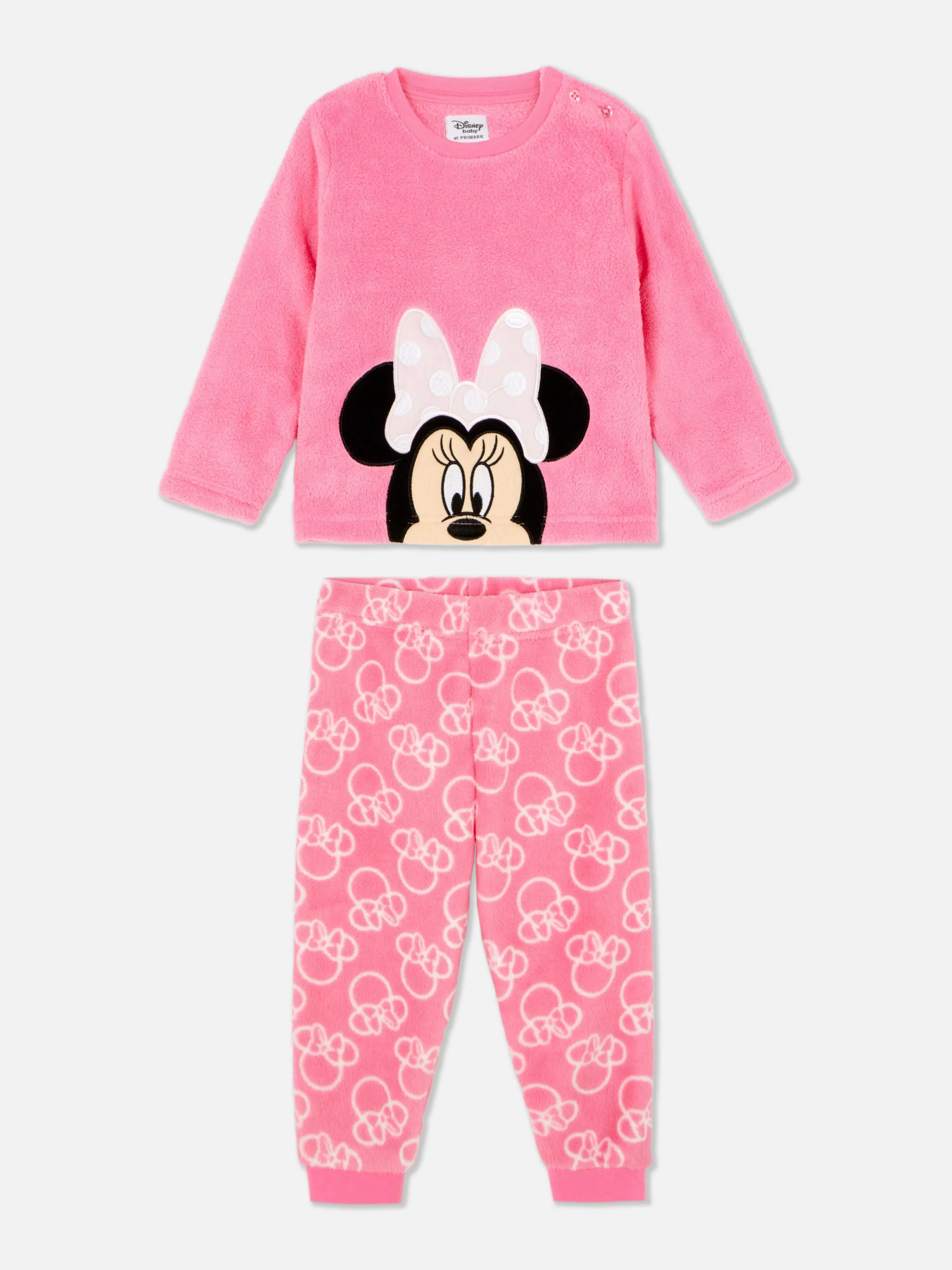 Pijamas E Roupa De Dormir*Primark Pijama Malha Polar Disney Minnie Cor-de-rosa