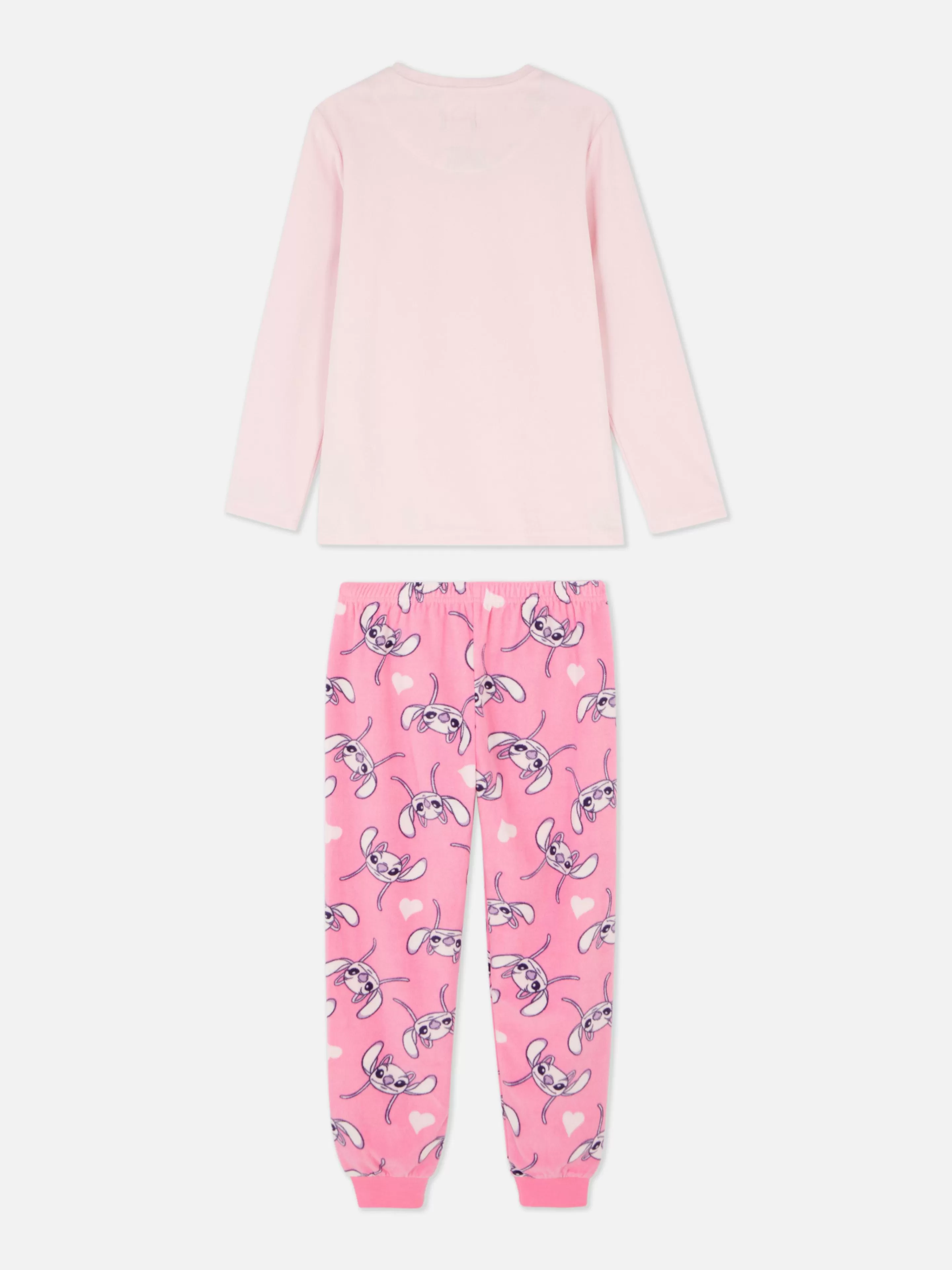 Pijamas E Roupa De Dormir*Primark Pijama Malha Polar Disney Stitch Angel Cor-de-rosa